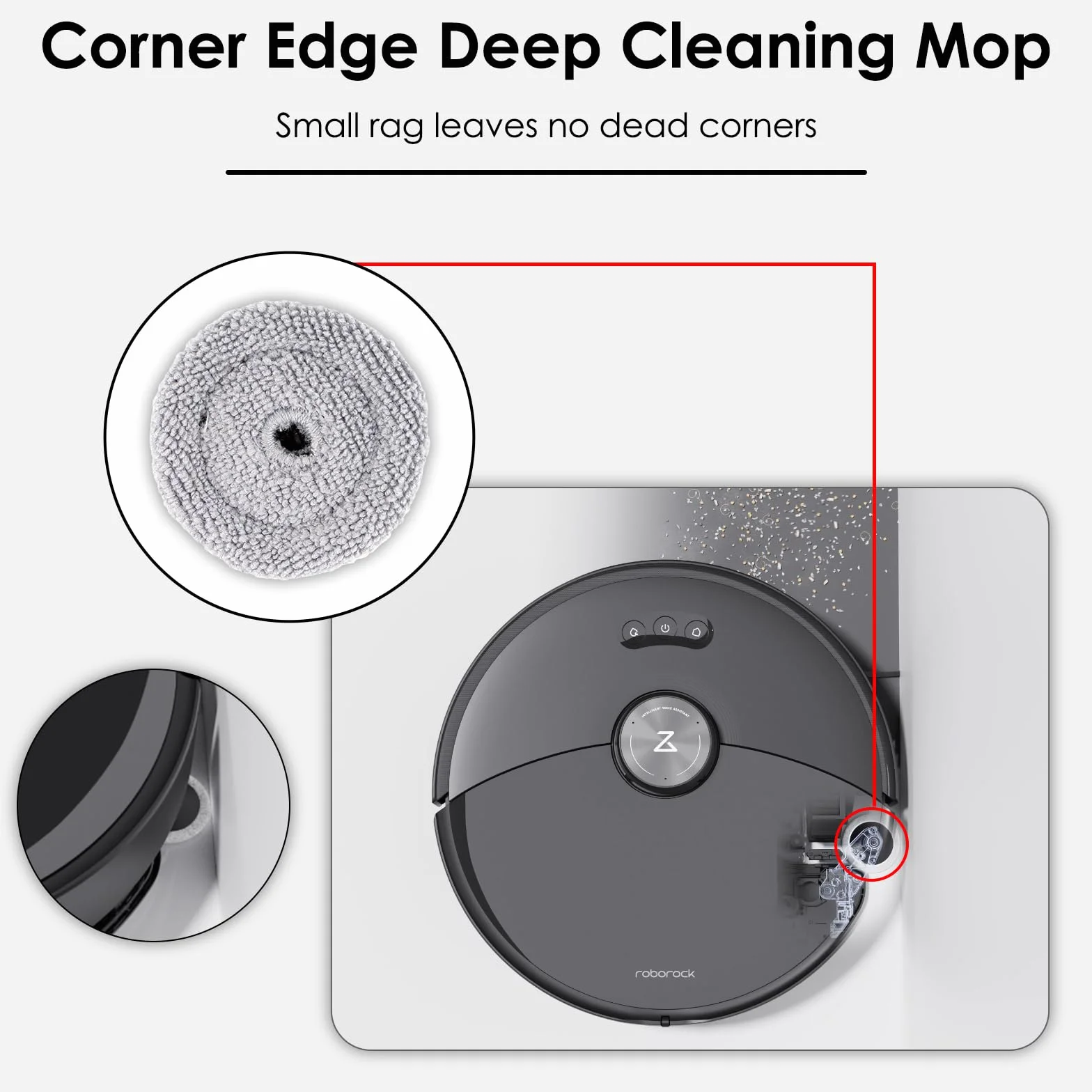 Almohadillas para fregona para Roborock S8 MaxV Ultra, S8 Max Ultra, VibraRise con módulos de vibración sónica dual, Edge