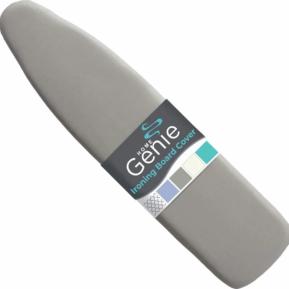 HOME GENIE Funda reflectante de silicona para tabla de planchar, planchar más rápido, resistente a quemaduras y manchas, se adapta a tablas estándar, acolchado grueso, cierre de , borde elástico