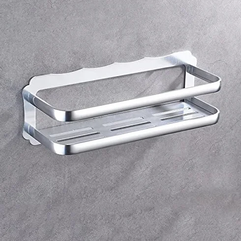 Cesta de Ducha Estante de baño de Aluminio Negro, Cesta de Ducha, Estante de Almacenamiento de Titular de Champú de baño, Accesorios de baño Estante de Almacenamiento de baño (Color : Chrome