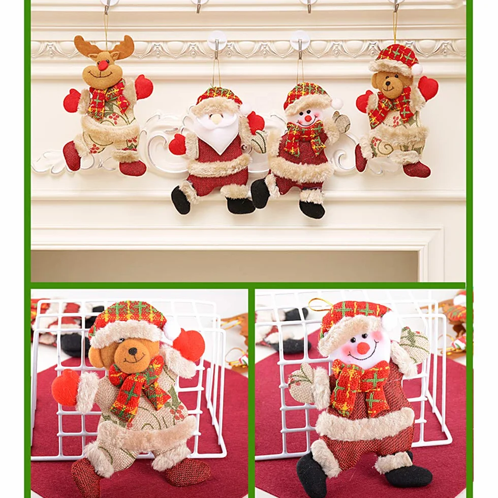 MEJOSER 8 Piezas Adornos Navidad Colgantes Papá Noel Decoración Navideña Manualidades