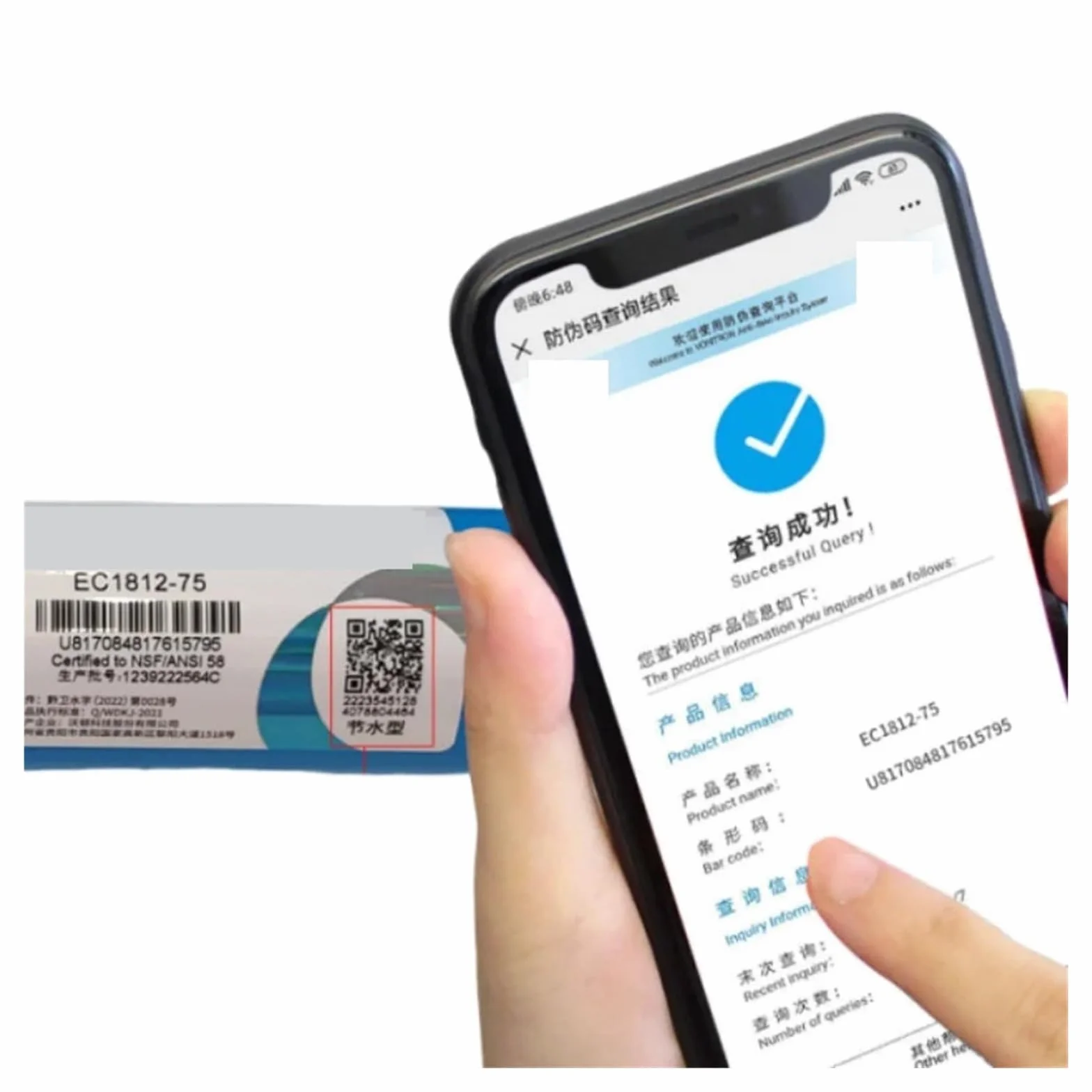 Reemplazo de filtro de membrana de ósmosis inversa de 800 gpd 3213-800G, piezas for purificador de agua de cocina Debajo del fregadero