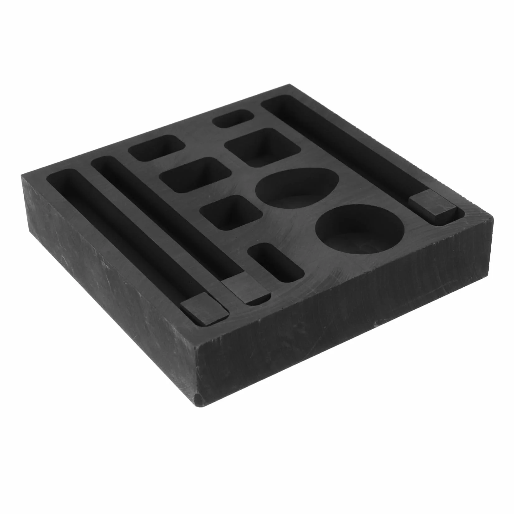TEHAUX Molde De Lingotes De Grafito De Alta Densidad 10X10X0.83 Pulgadas Molde De Joyería Para FundicióN Y RefinacióN De Metales Herramienta Para Talleres Y Artesanía MetalúRgica