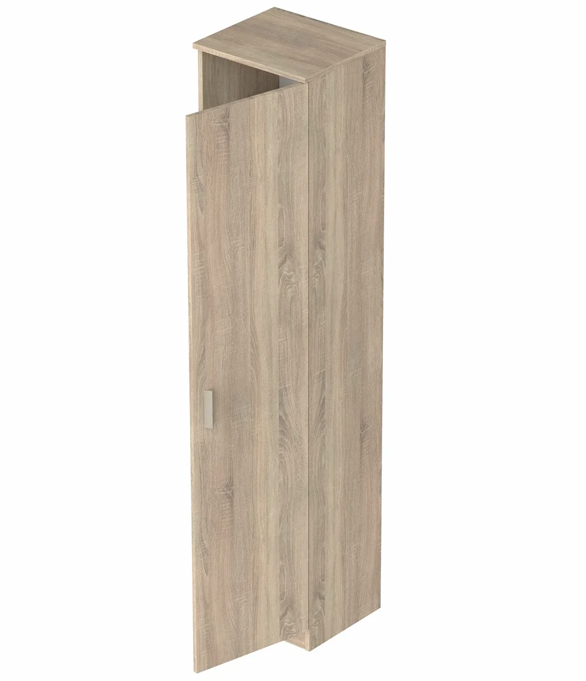 Armario Auxiliar Alto Multiusos Escobero o Despensa con Puerta y 3 Estantes, Acabado en Color Roble Cambrian, Medidas: 40 cm (Ancho) x 180 cm (Alto) x 35 cm (Fondo)