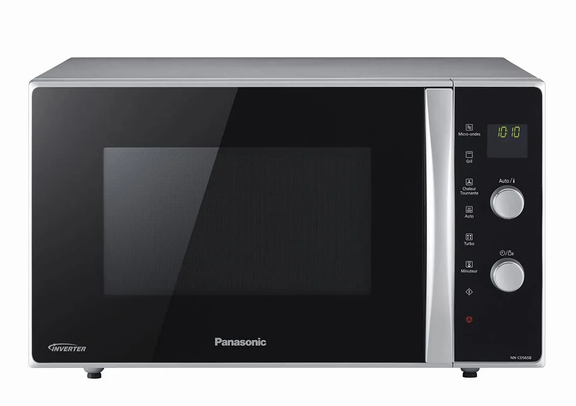 Panasonic NN-CD565BEPG - Horno 3 en 1 Combinado, 27 L, Inverter, Calor a 100-220 °C, Parrilla Cuarzo 1300 W, Microondas 1000 W, Plato Crispy, Plato giratorio 34 cm, Negro - Versión ES