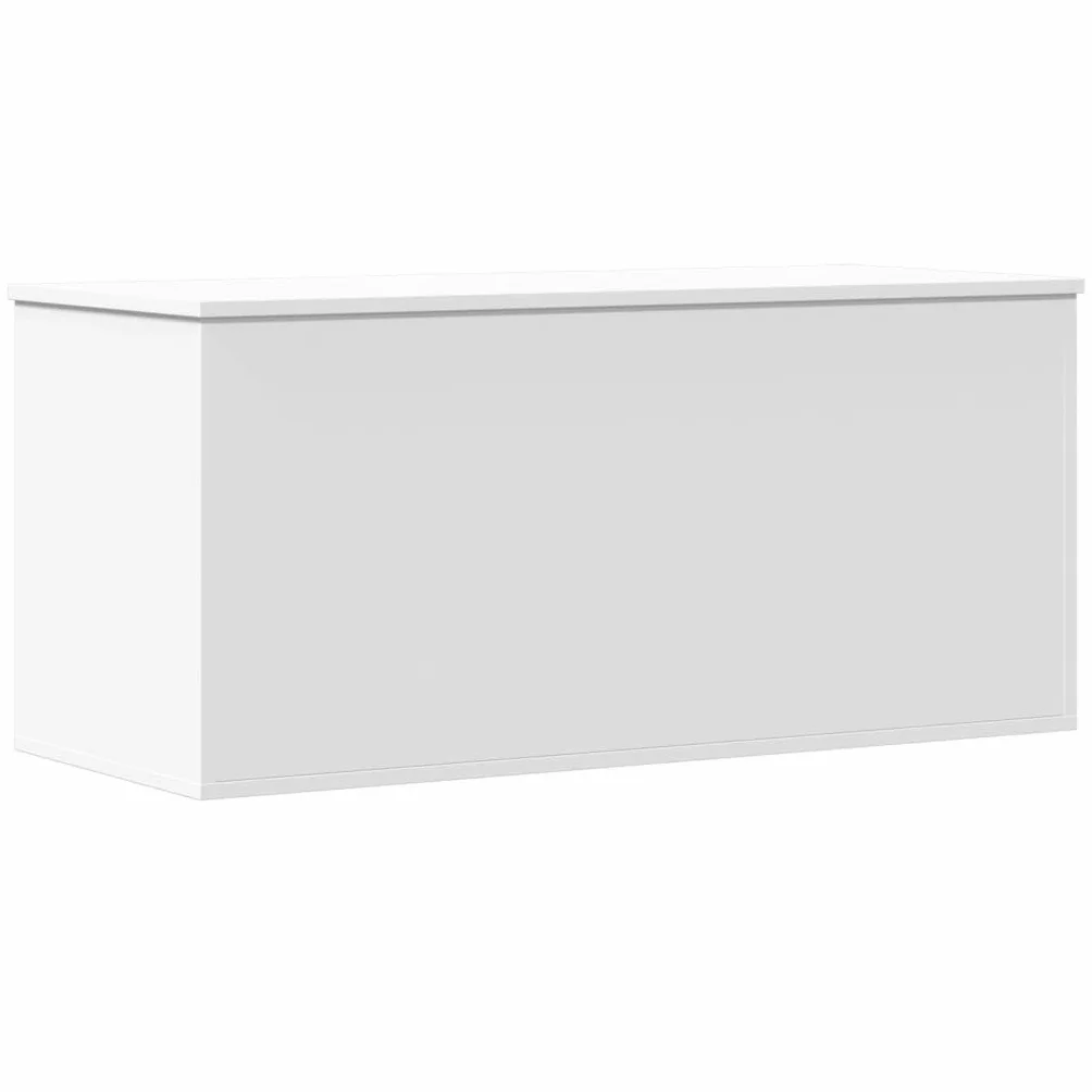 Caja de almacenaje madera de ingeniería blanca 100x42x46 cm, Mobiliario Armarios y almacenamiento Baúles de almacenamiento, Blanco, 24.99kg