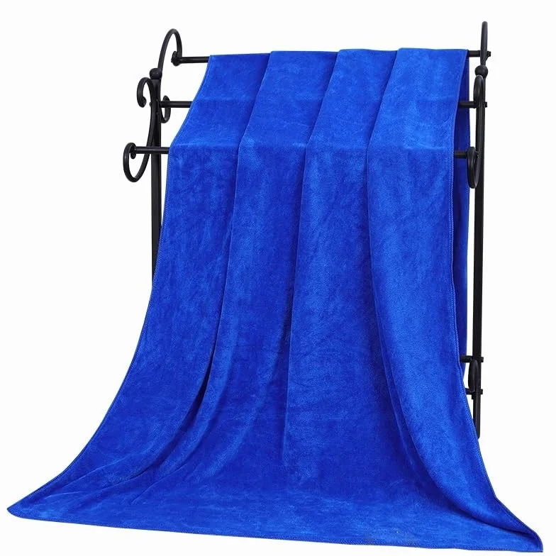 Genérico Toallas Baño Grandes,Bath Towels Toalla de baño Grande y Gruesa Microfibra Coral Secado rápido, Absorbente, Suave(Blue,180x200cm)