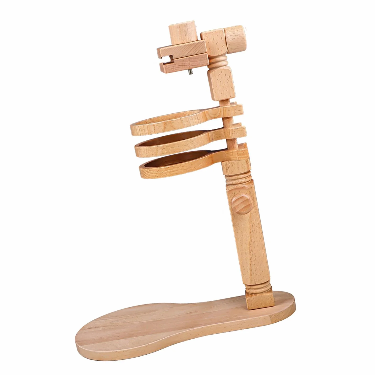 Ukbzxcmws Soporte para bastidor de bordado con 3 compartimentos, altura ajustable, soporte para bastidor de bordado para coser artesanías