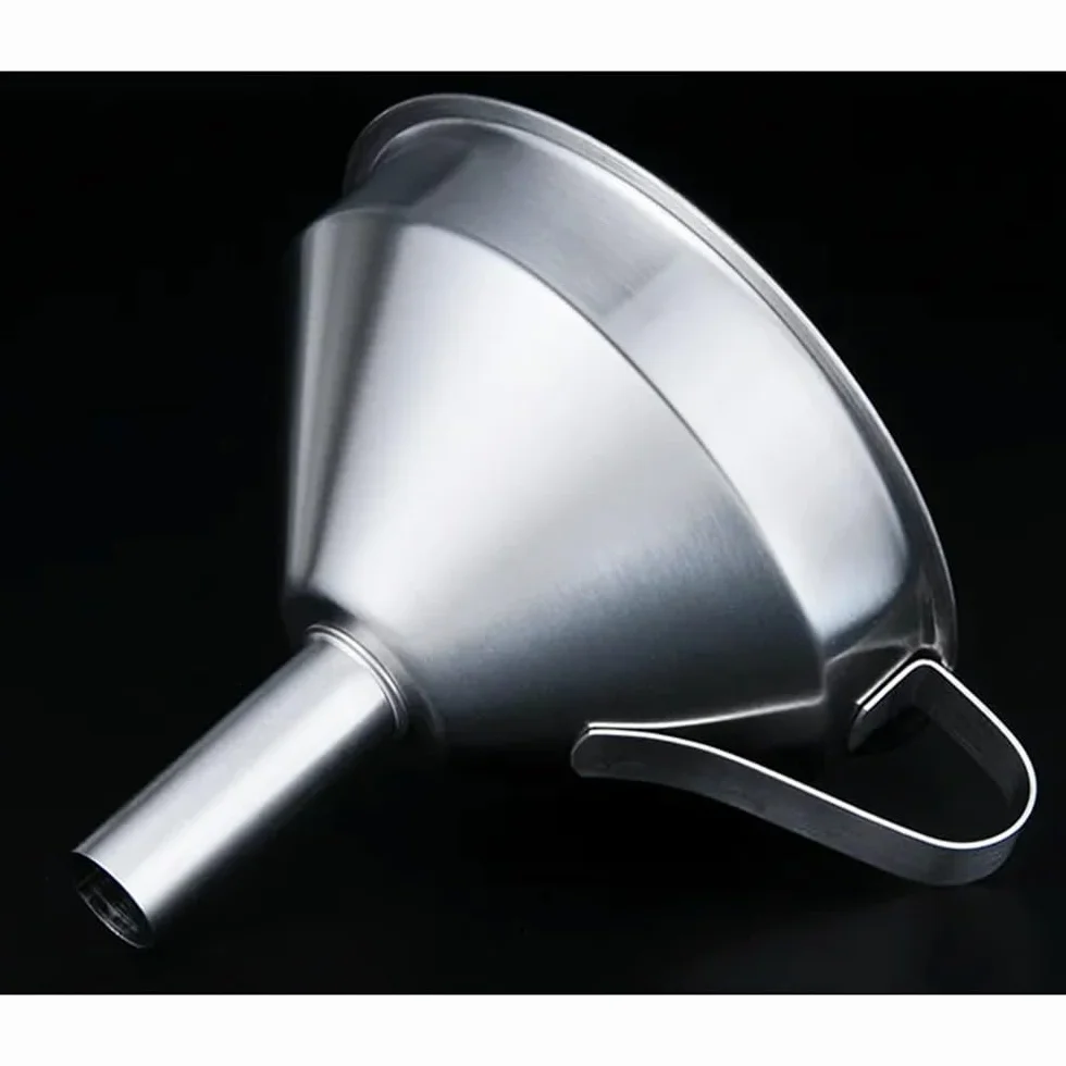 Embudo De Acero Inoxidable, Embudo De Cocina For Aceite Líquido, Embudo De Metal con Filtro Desmontable, Embudo De Boca Ancha For Enlatar Herramientas De Cocina, 1 Pieza(Extra Large)