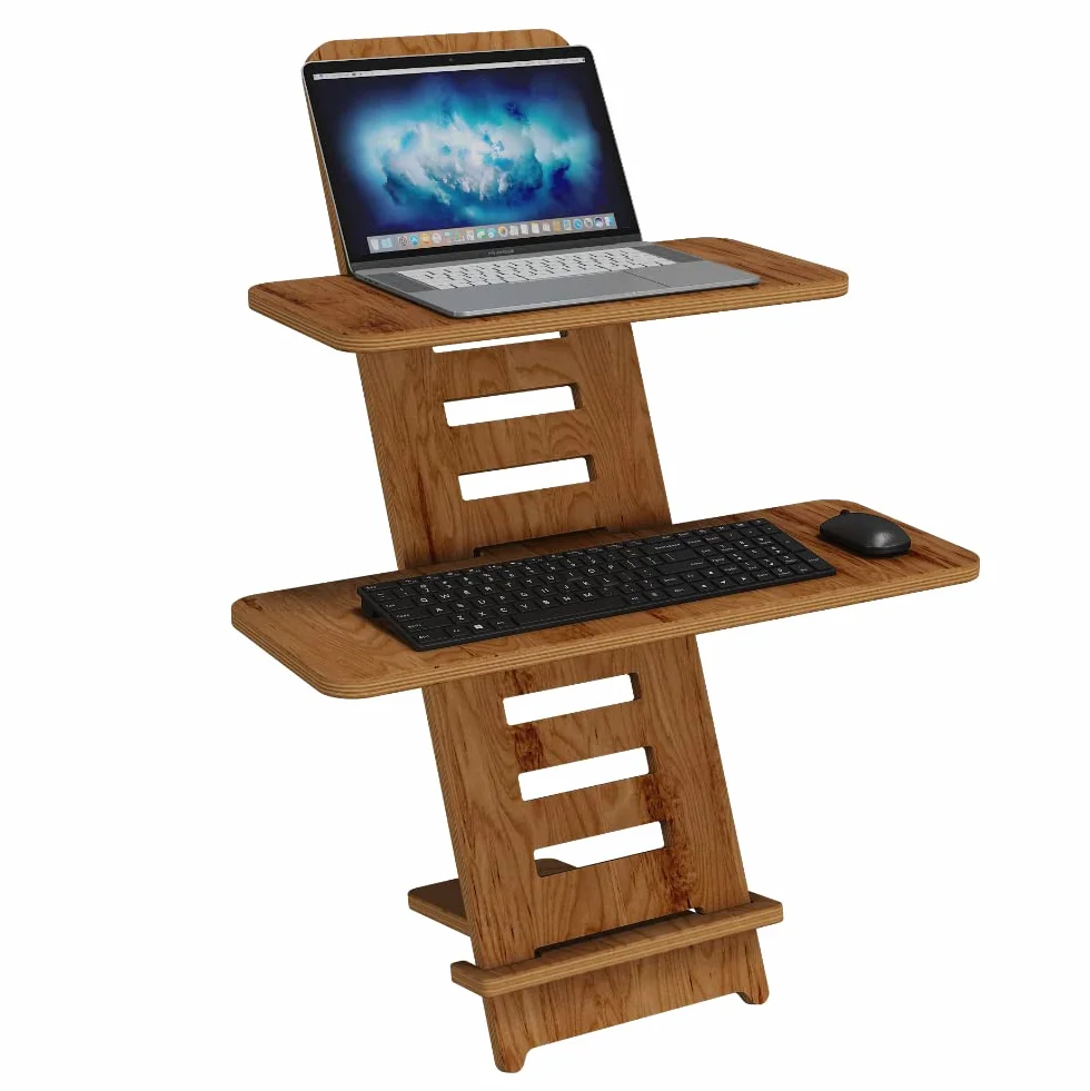 Standing Desk | Mesa de pie, Soporte de Escritorio, Soporte de Madera, Mesa de pie, Escritorio para Ordenador portátil, Soporte para Ordenador portátil, Accesorio de Escritorio de Altura Regulable