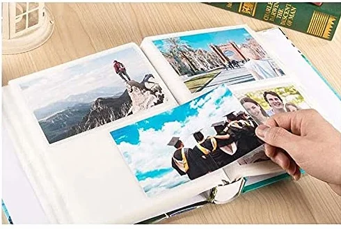 Álbum de Fotos, álbum de Fotos de 6 Pulgadas, álbum de graduación para Estudiantes y Parejas, clásico, con Vetas de Madera (Color: n.º 1)