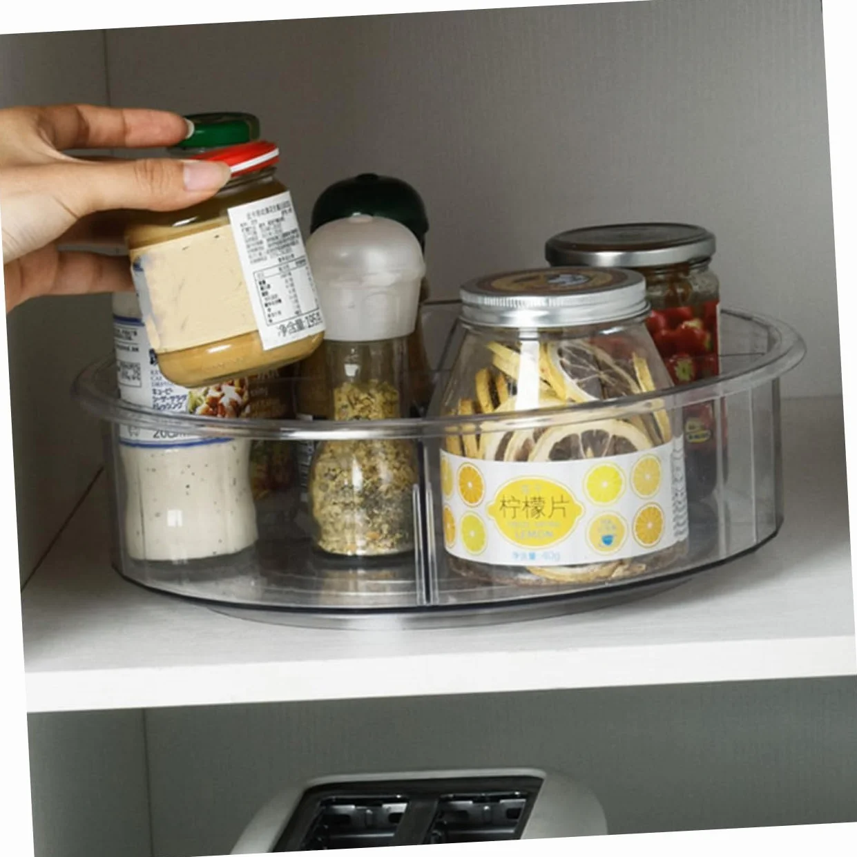 LABRIMP Dispensador Giratorio De Condimentos Organizador De Cocina Transparente Almacenamiento De Baño