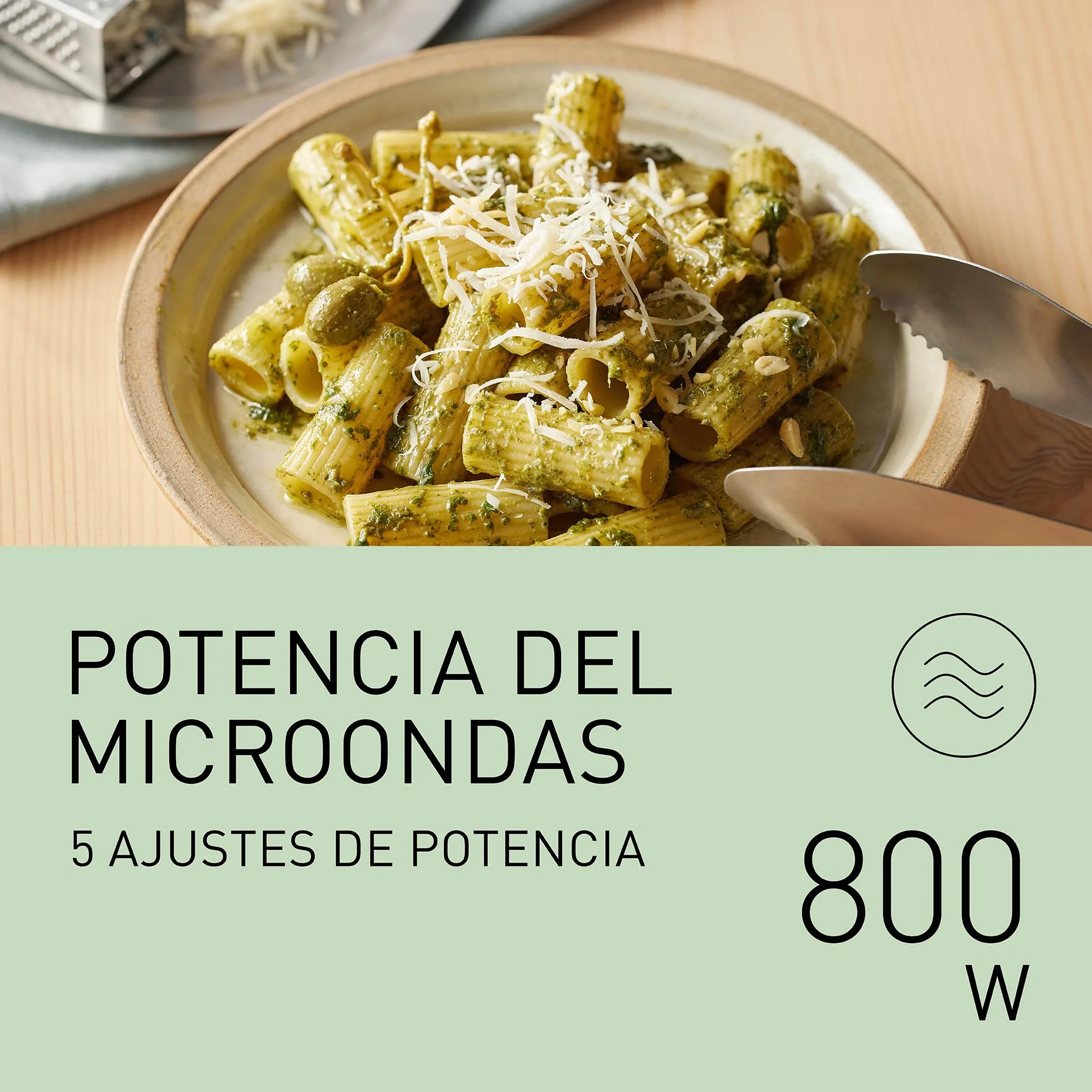 Panasonic Horno microondas 20L 800W Plato Giratorio Cristal Descongelación 5 Niveles Potencia Temporizador Blanco