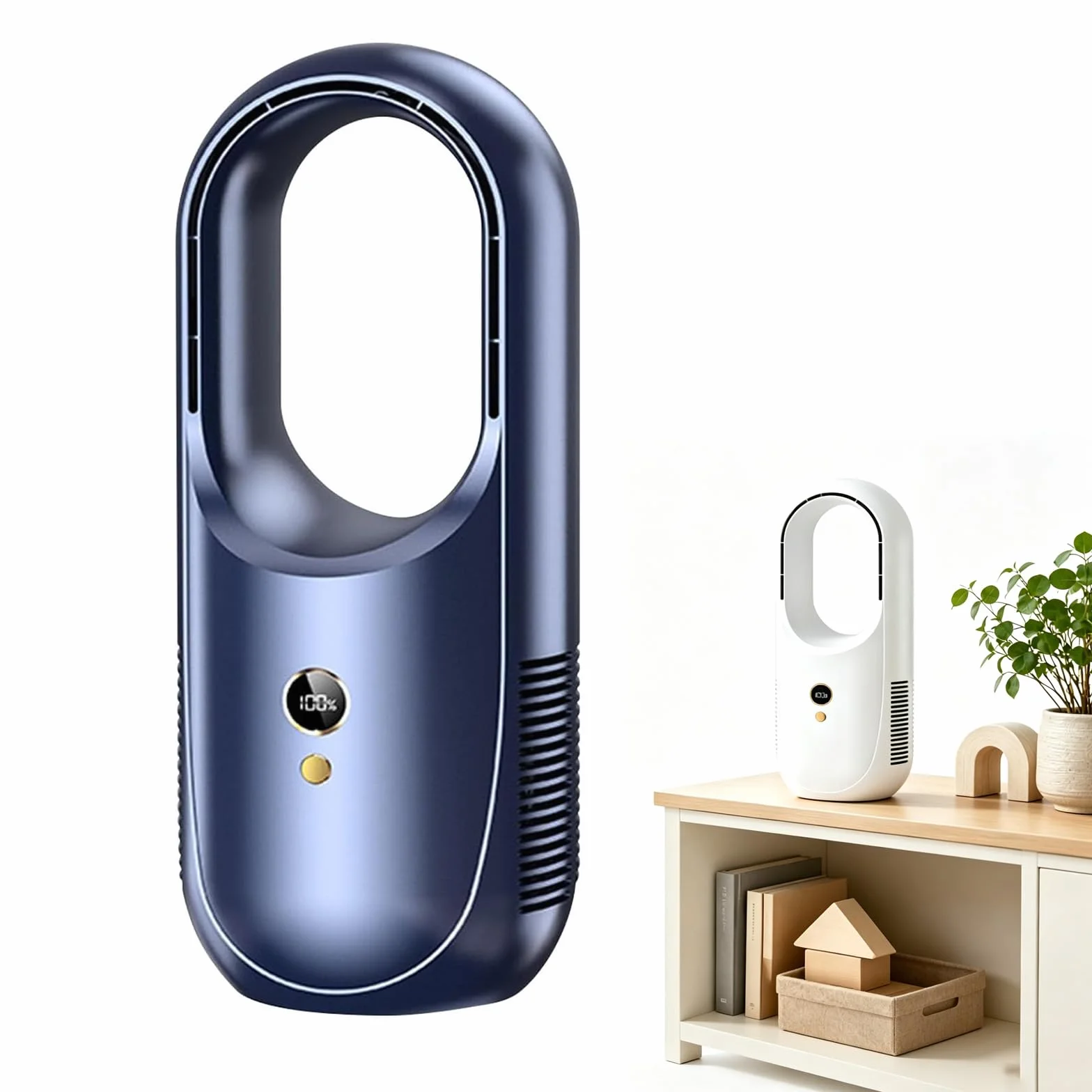 Genérico Ventilador de torre sin aspas de 12 ", silencioso y con 6 velocidades de viento ajustables para el hogar, dormitorio y oficina. (A1)