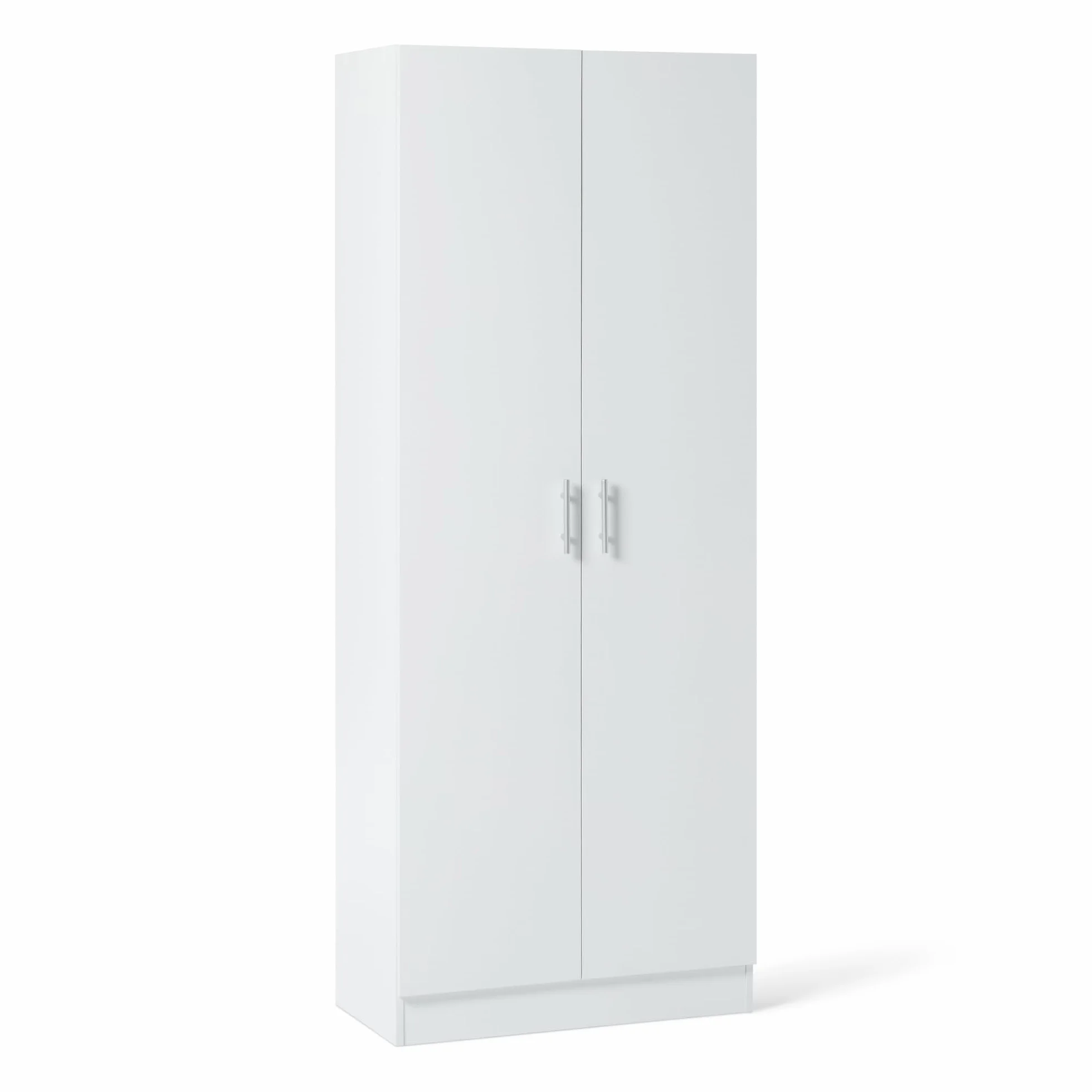 Amazon Basics Armario de Almacenamiento para Cocina, Pasillo, Armario Alto e Independiente, Organizador de despensa Estrecho con 2 Puertas, estantes Ajustables, Blanco, 60 x 31,5 x 152,5 cm