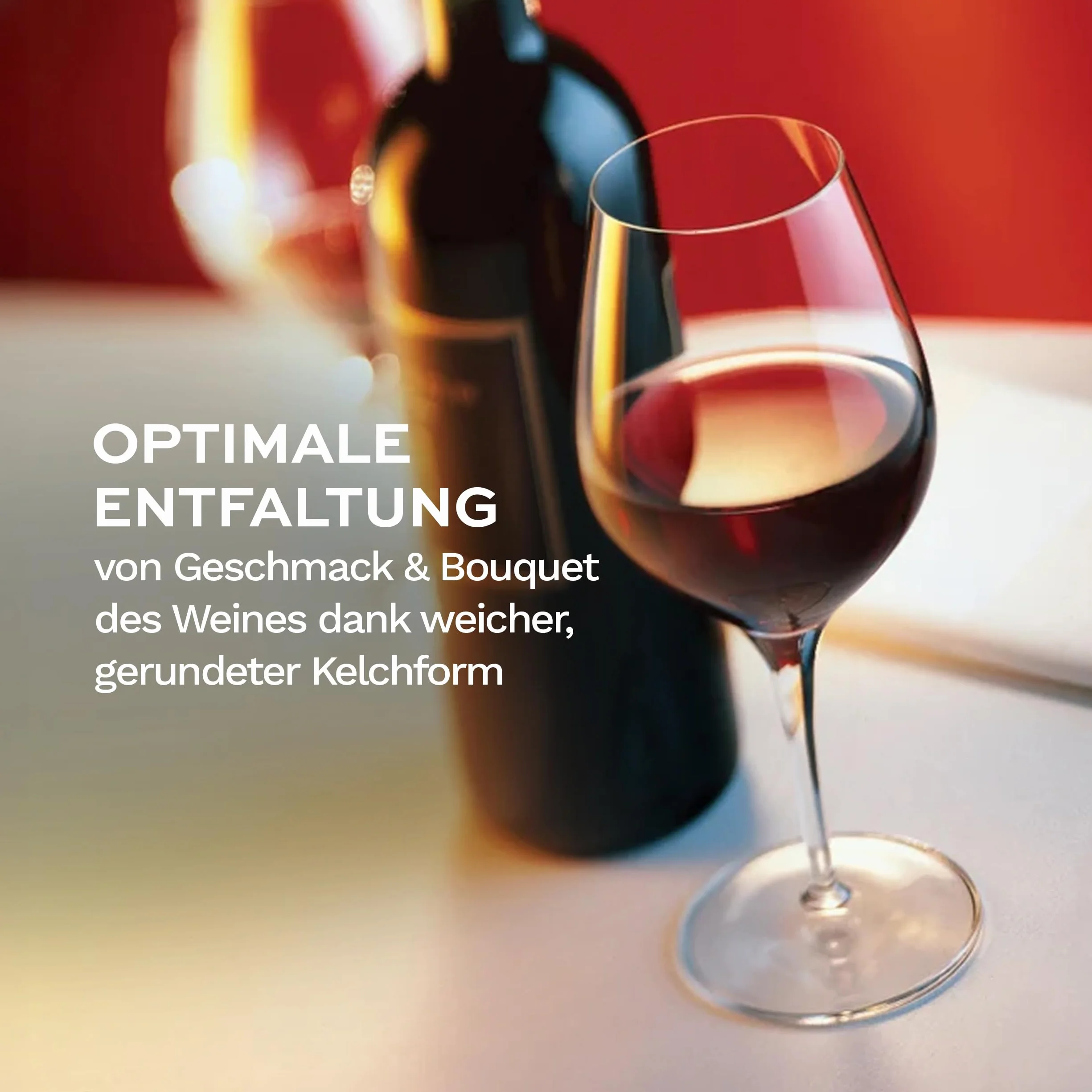 Stölzle Lausitz Exquisit Royal - Juego de 6 copas de vino tinto (480 ml, ideal para vino tinto), elegante copa de vino tinto de cristal para el máximo desarrollo del aroma, incluye paño de pulido