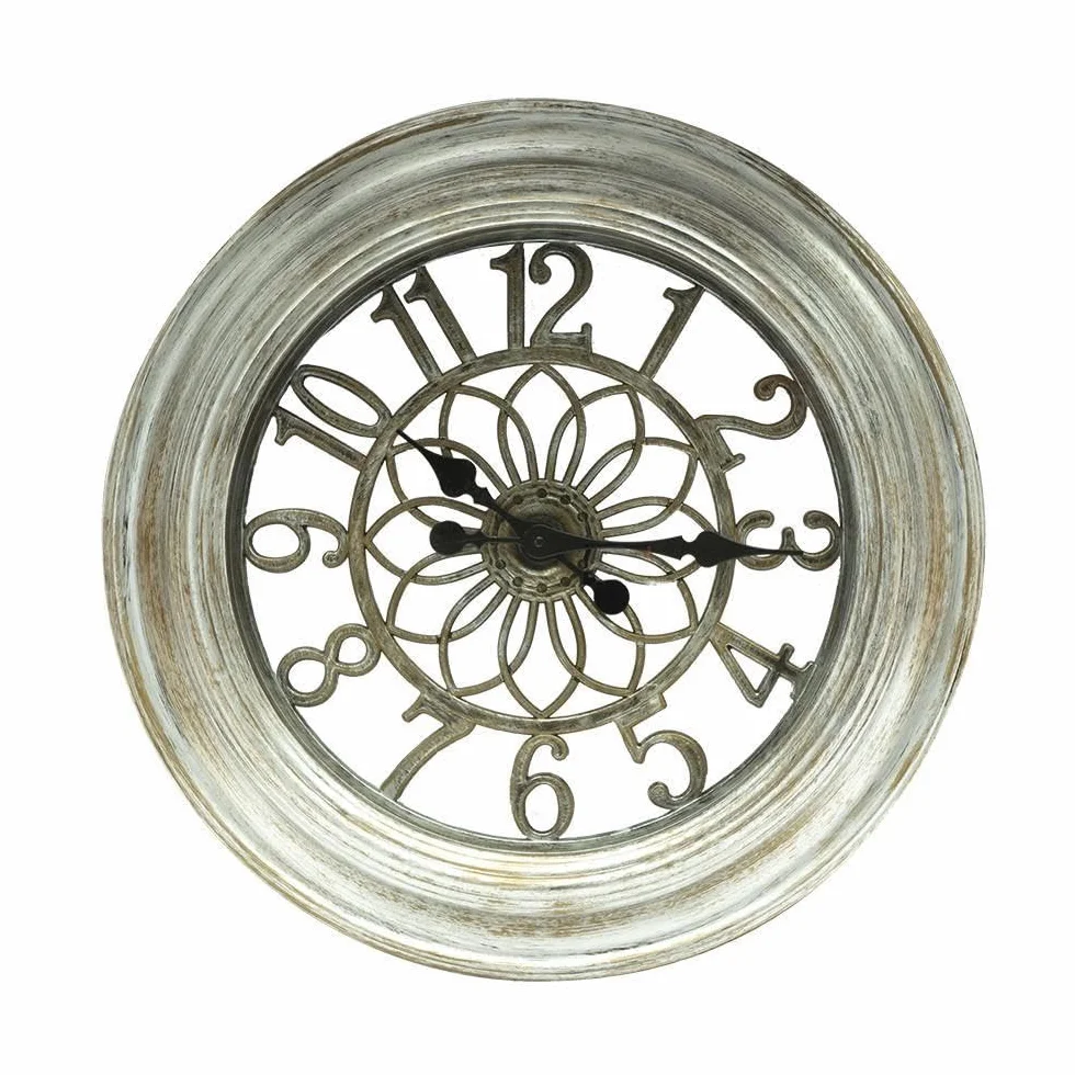 Levitantes Reloj de Pared Plata 58d, Agujas Retro, Estilo Industrial, Gran Tamaño, Ideal para Decoración y Medir el Tiempo en Espacios Amplios.