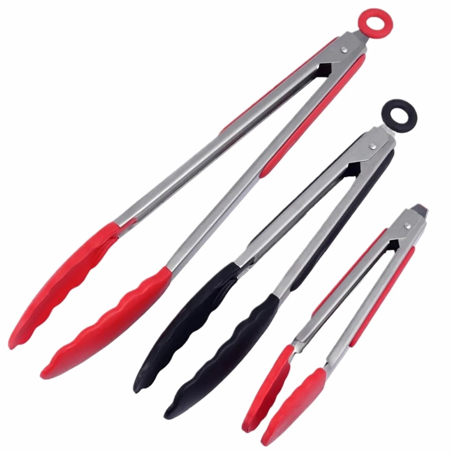 Pinze Da Cucina 3 unids/set de silicona for barbacoa, pinzas for asar, cocina, ensalada, pan, pinzas for servir, pinzas antiadherentes for barbacoa, abrazadera, herramientas de acero inoxidable, Gadge