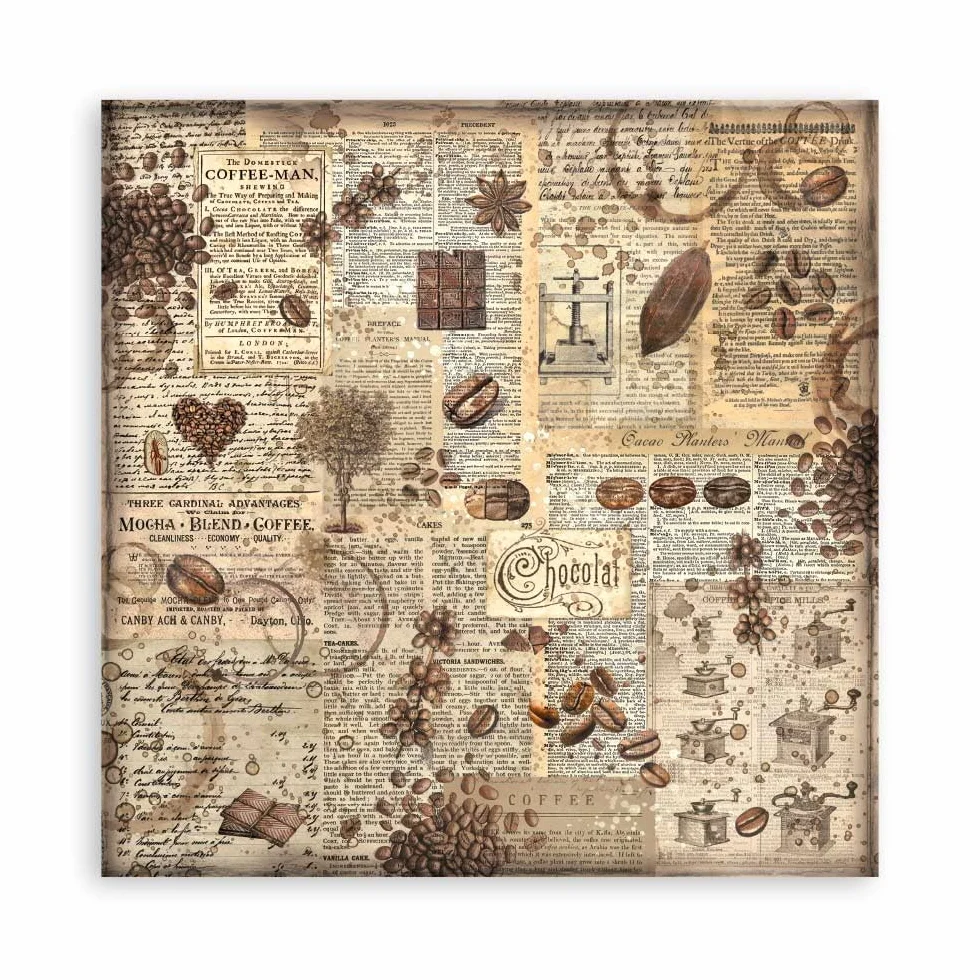 Scrapbooking Pad 20,3 x 20,3 cm (8 x 8 pulgadas) Coffee and Chocolate