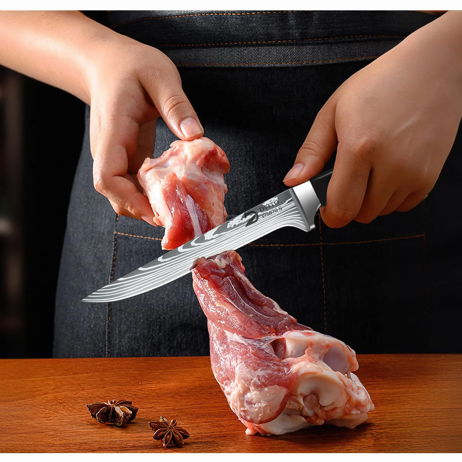 Dfito Juego de cuchillos con bolsa de transporte, juego de 8 cuchillos profesionales con bolsa, juego de cuchillos de cocina de acero inoxidable de alto carbono, juego de cuchillos de chef