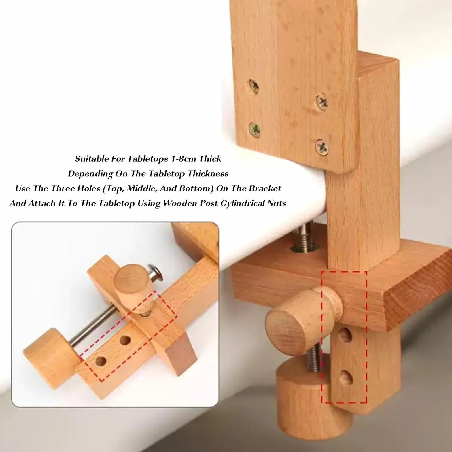Marco de costura de madera ajustable en ángulo | Soporte de tiro bordado para esposa, abuela, principiante, experto como