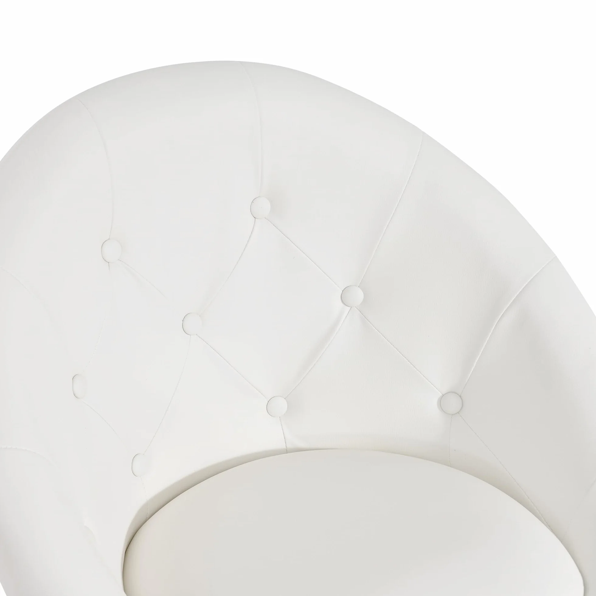 Duhome Sillon Lounge Club de Cuero sintético Silla butaca Giratorio Ajuste de Altura seleccion de Color 509A, Color:Blanco, Material:Cuero Artificial
