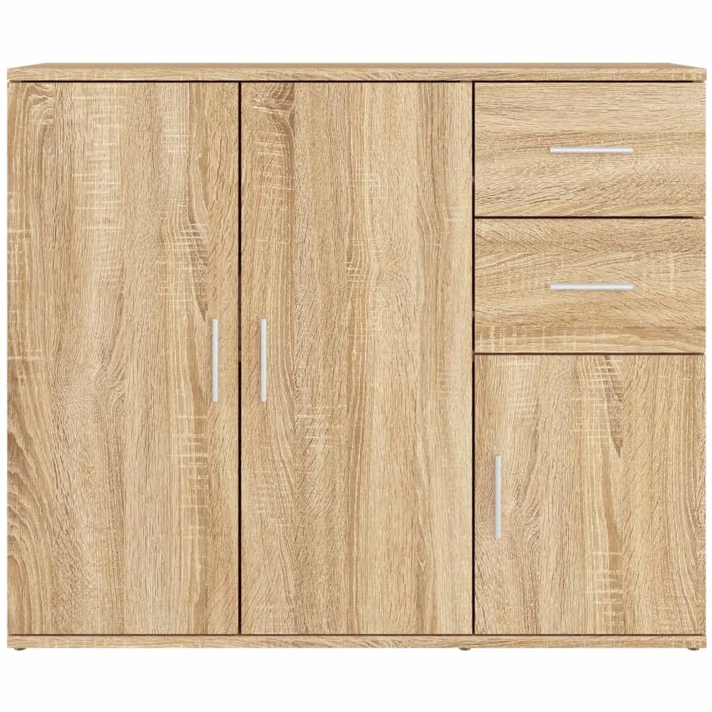 vidaXL Aparador Roble Sonoma 91x29,5x75 cm