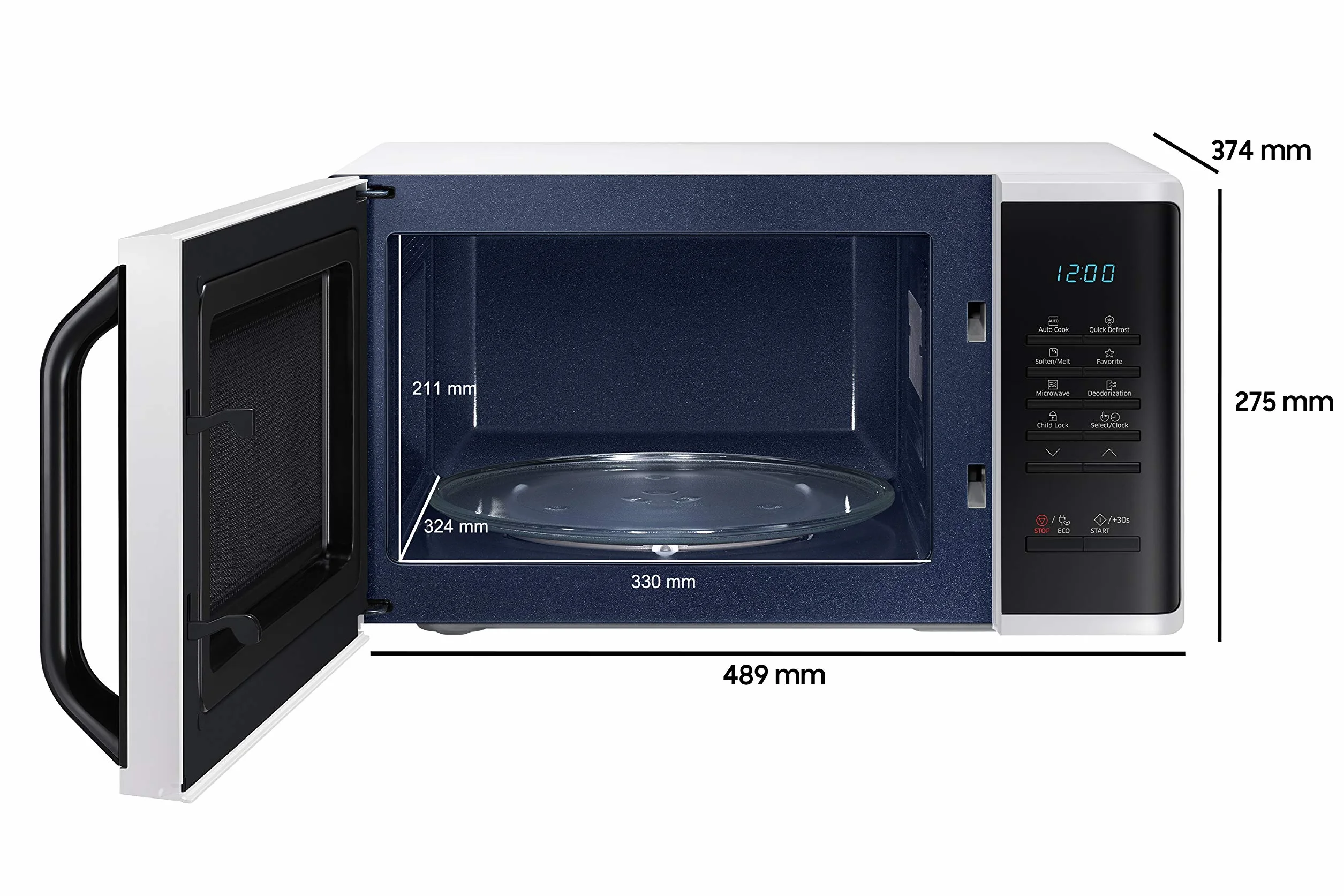 Samsung MS23K3513AW/EG Mikrofalówka 23L 800W Biała