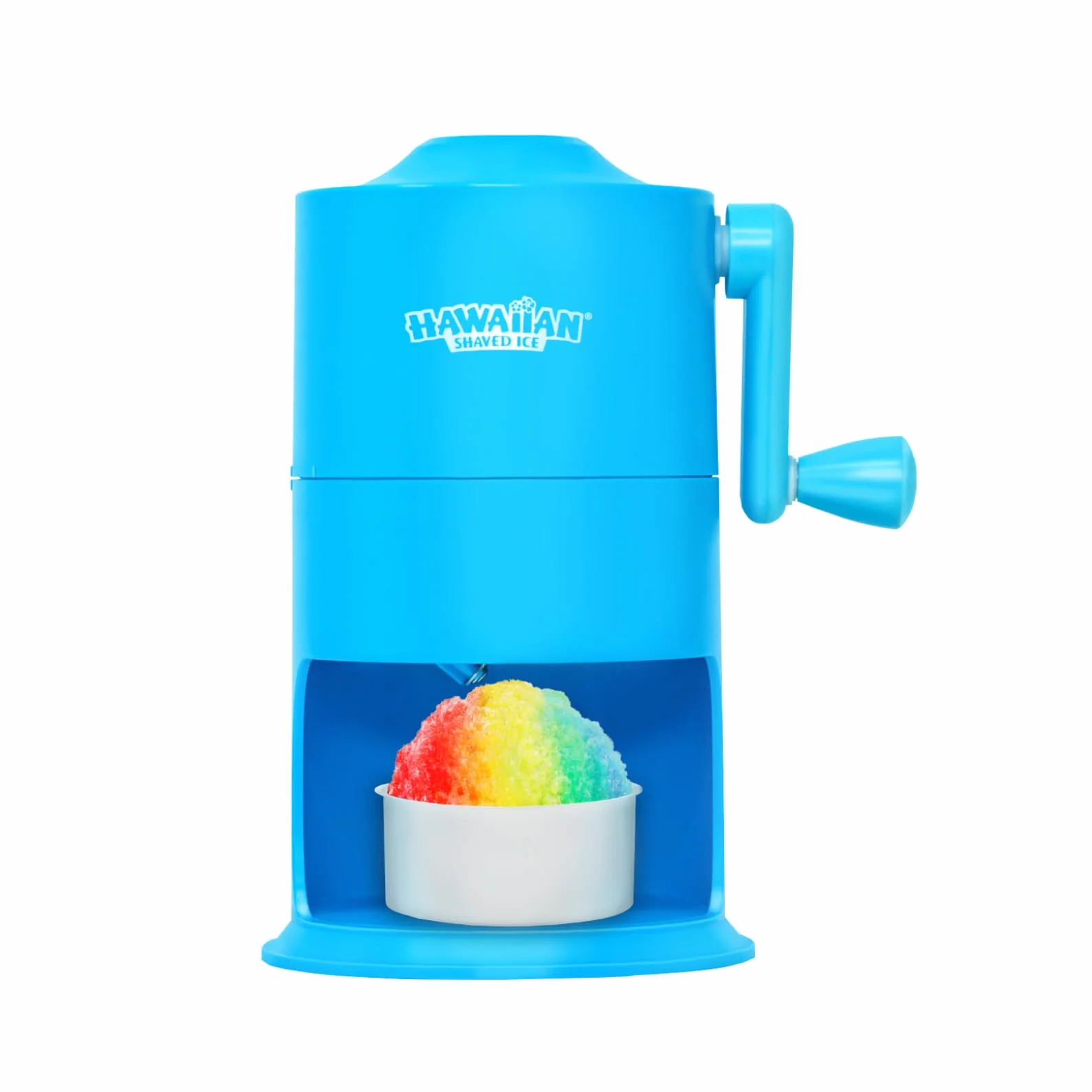 Hawaiian Shaved Ice Mini máquina de cono de nieve, afeitadora de hielo portátil para encimera con base antideslizante, no necesita electricidad, taza de hielo incluida, ligera, hoja de acero
