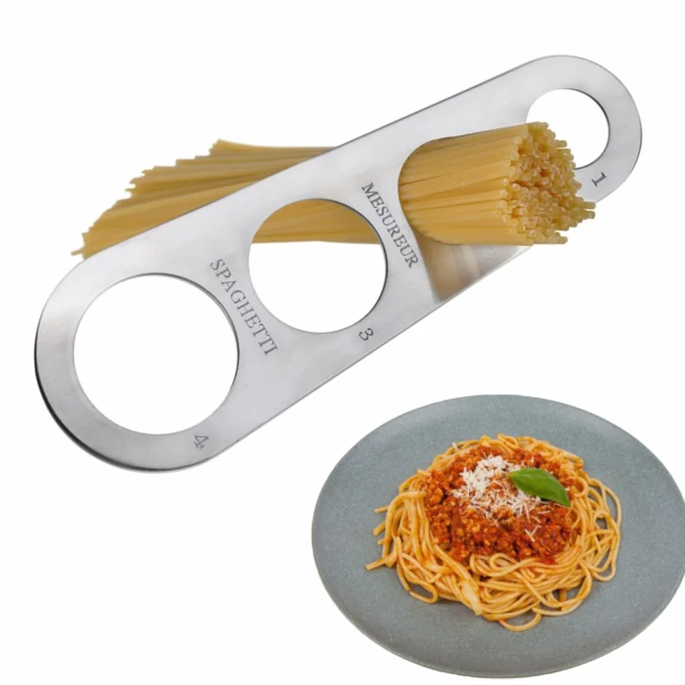 Medidor de Espaguetis Acero Inoxidable 4 Orificios Herramienta de Cocina