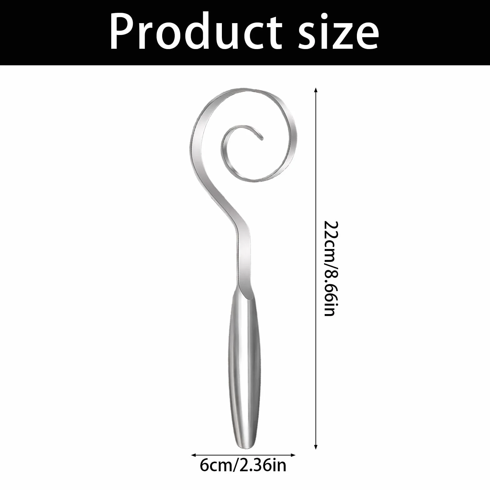 Batidora de masa de acero inoxidable, apta para lavavajillas, con mango ergonómico, herramienta de cocina para mezclar pasteles, ergonómica