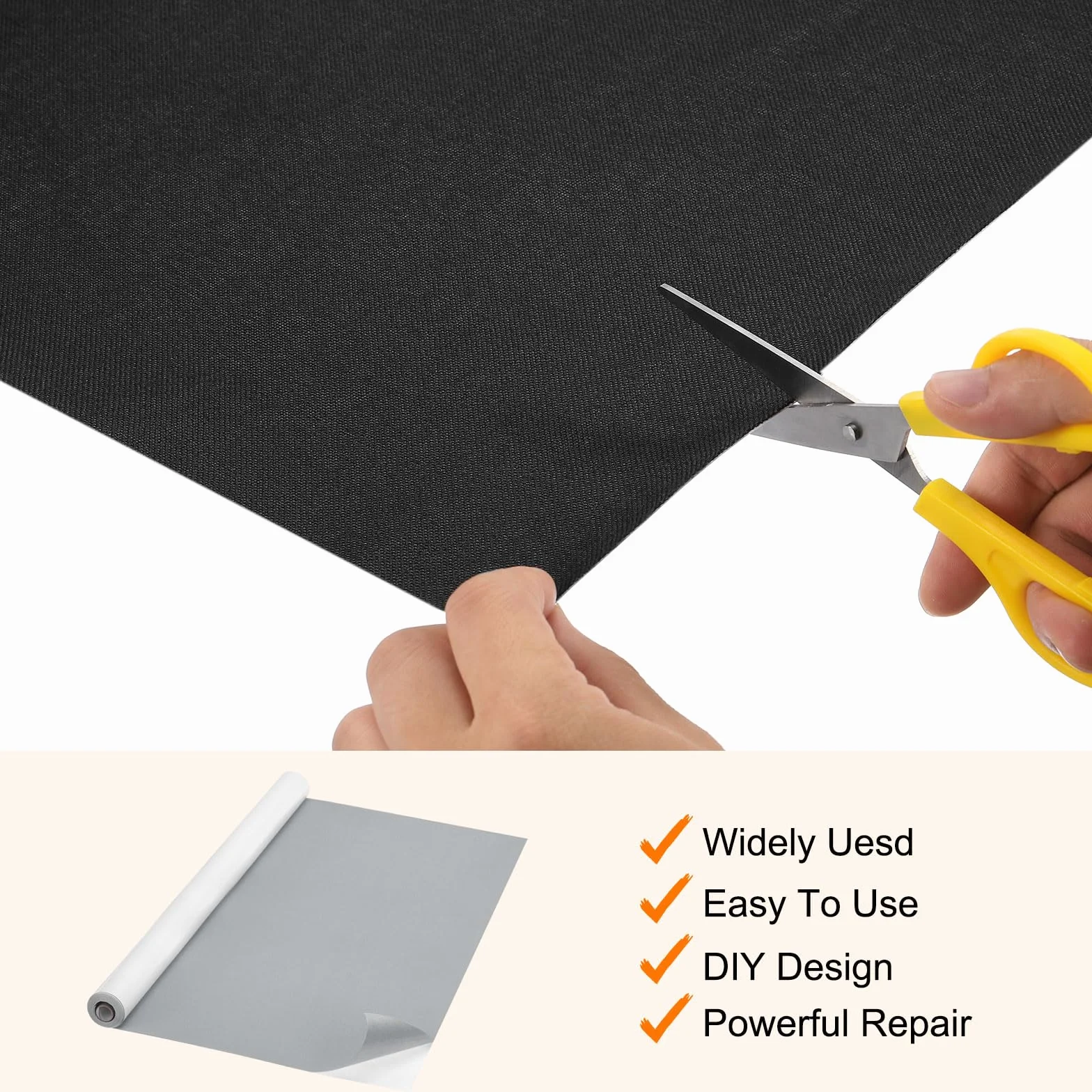 Parches de reparación autoadhesivos, parche de lino para sofá, muebles, silla, ropa, tiendas de campaña, 89 x 200 cm, color gris