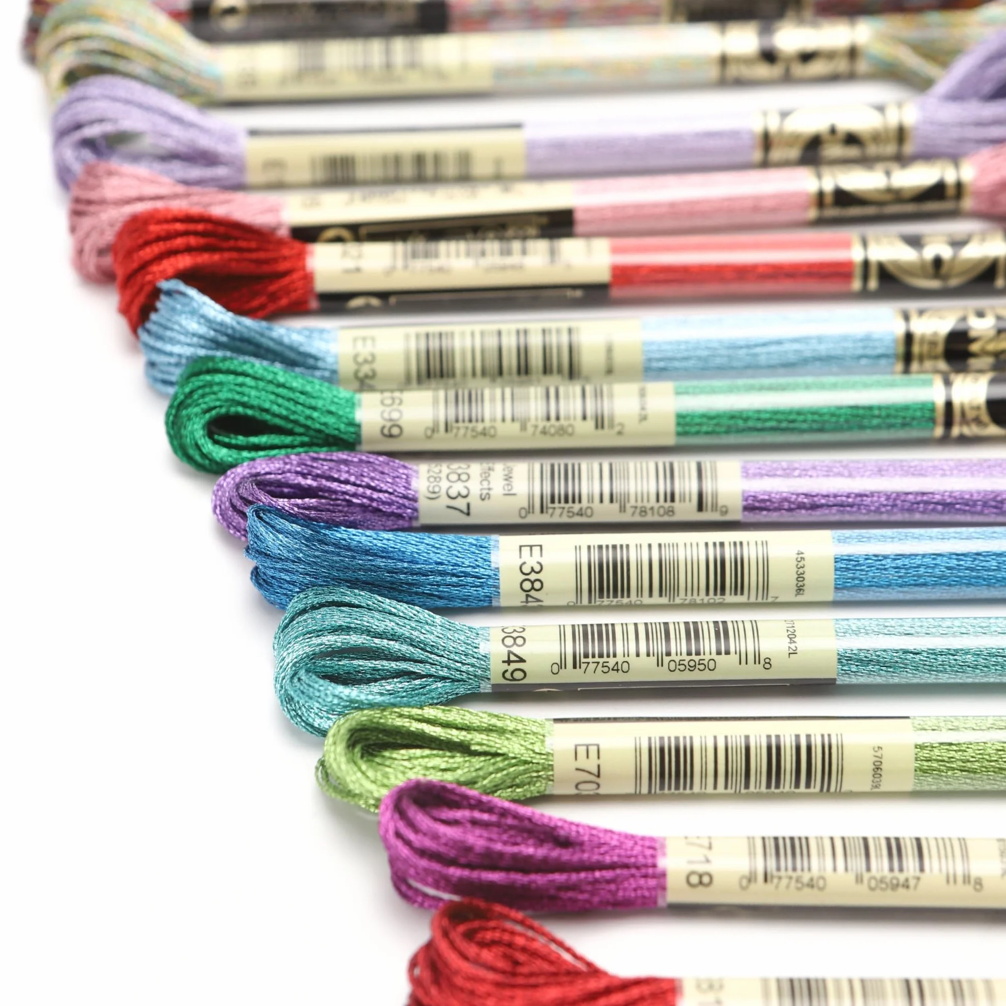 Hilo de bordar, hilo de bordado multicolor, 8 metros por madeja, hilo de punto de cruz para manualidades