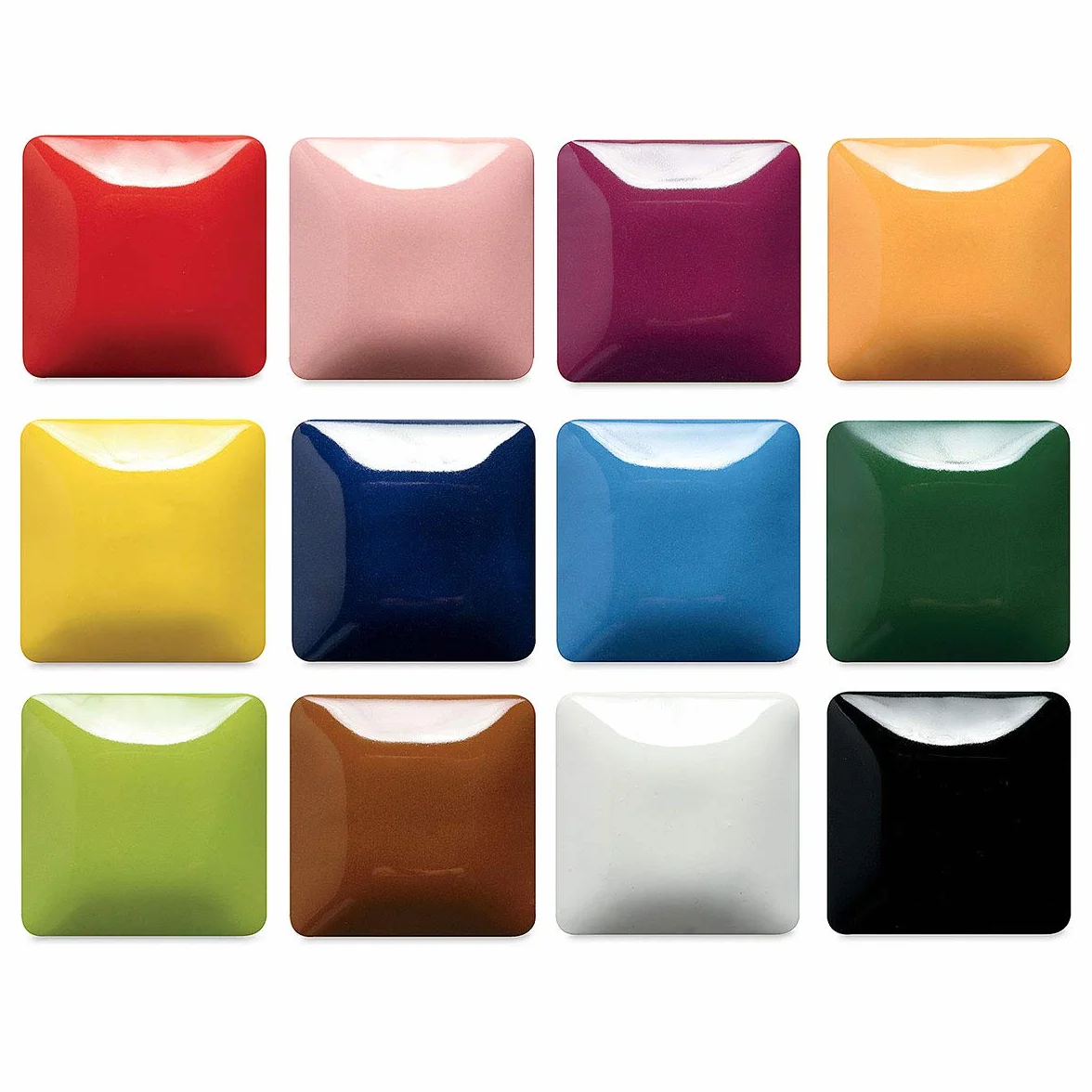 Mayco Stroke and Coat Wonderglaze for Bisque Set #3 - Set of 12 Assorted Colors in 2 Oz Bottles by Stroke N Coat