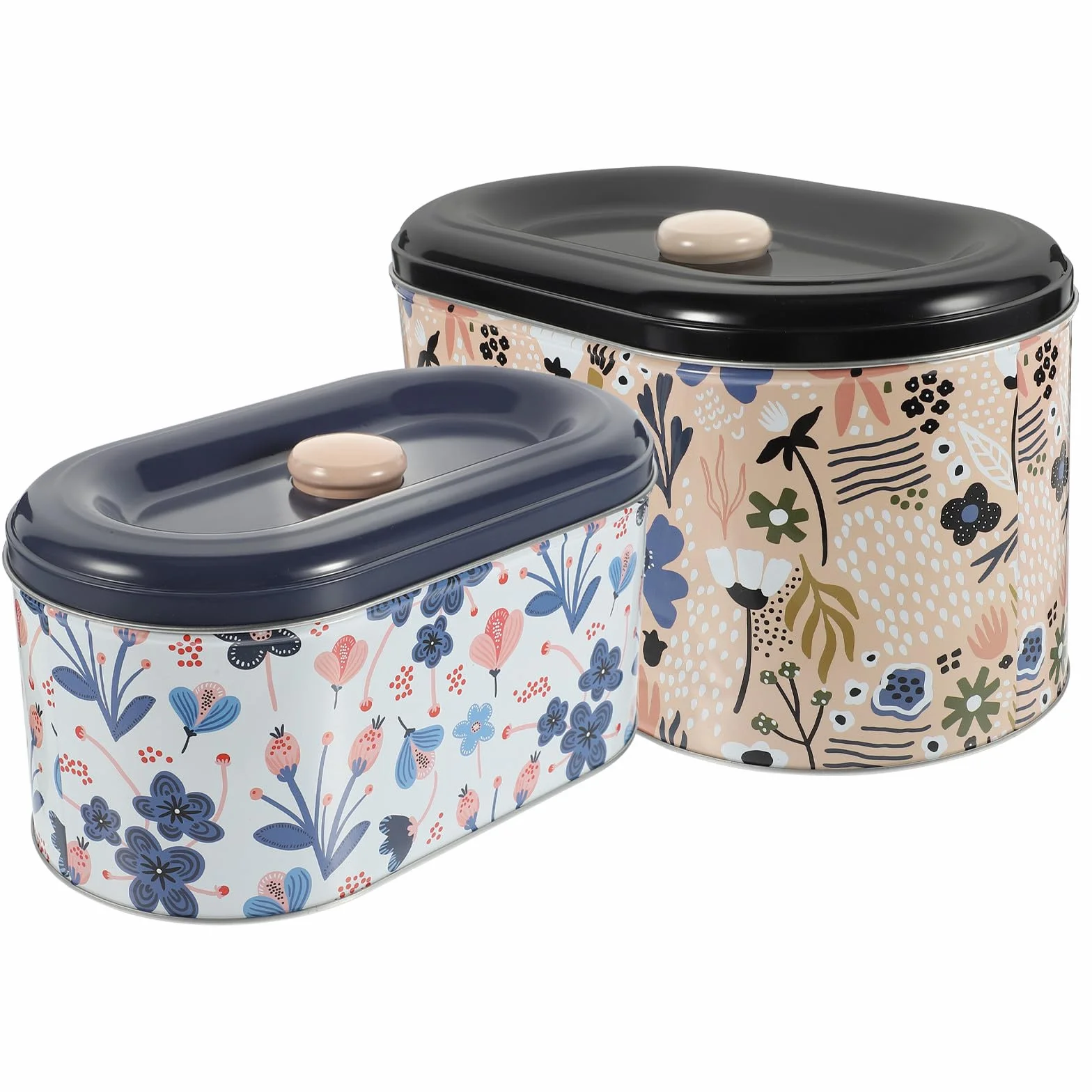 SHINEOFI Latas de Galletas Navideñas Caja Portátil Multifuncional de Hojalata 2piezas para Dulces y Snacks Pequeños para Adecuado para Cotillón en Fiestas Navideñas