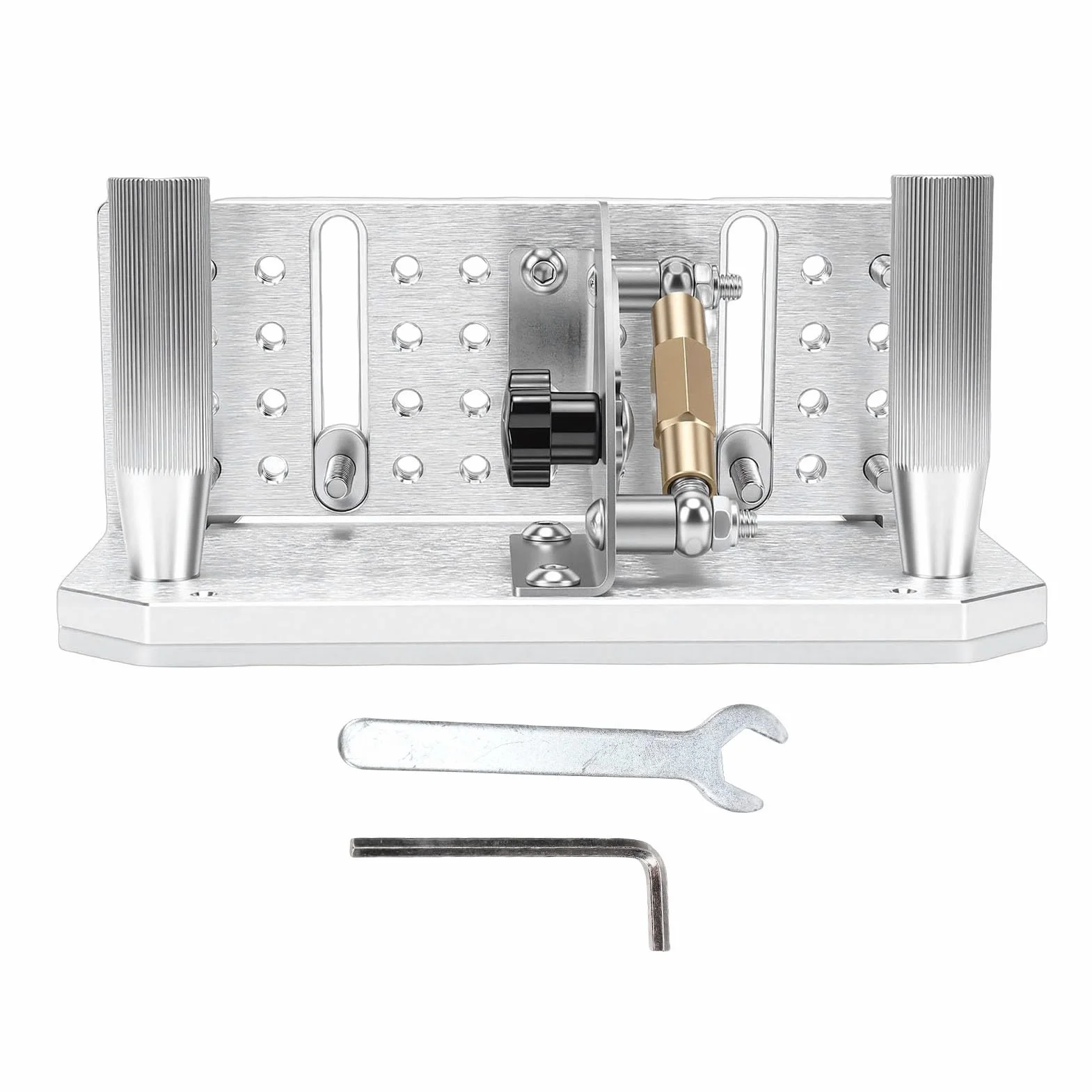 Generic Amoladora de Correa Afilador Jig Máquina Lijadora de ángulo Ajustable para Afilar Cuchillas Aleación de Aluminio ABS con Placas de Prensa Dobles para Entusiastas de la Carpintería
