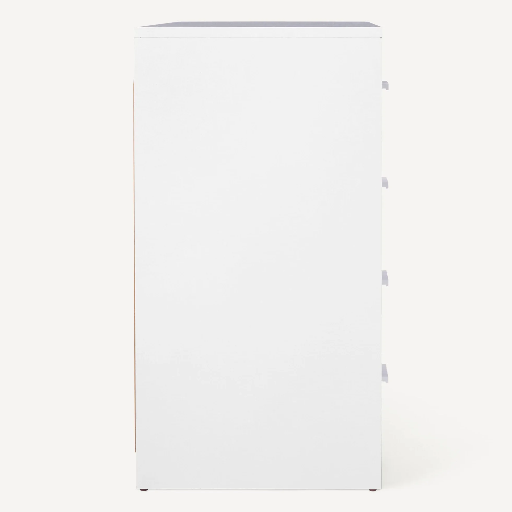 Amazon Basics Cajonera, Armario de Dormitorio con 4 Cajones, Armario, Tocador de Almacenamiento, Blanco, 40 x 75 x 74cm