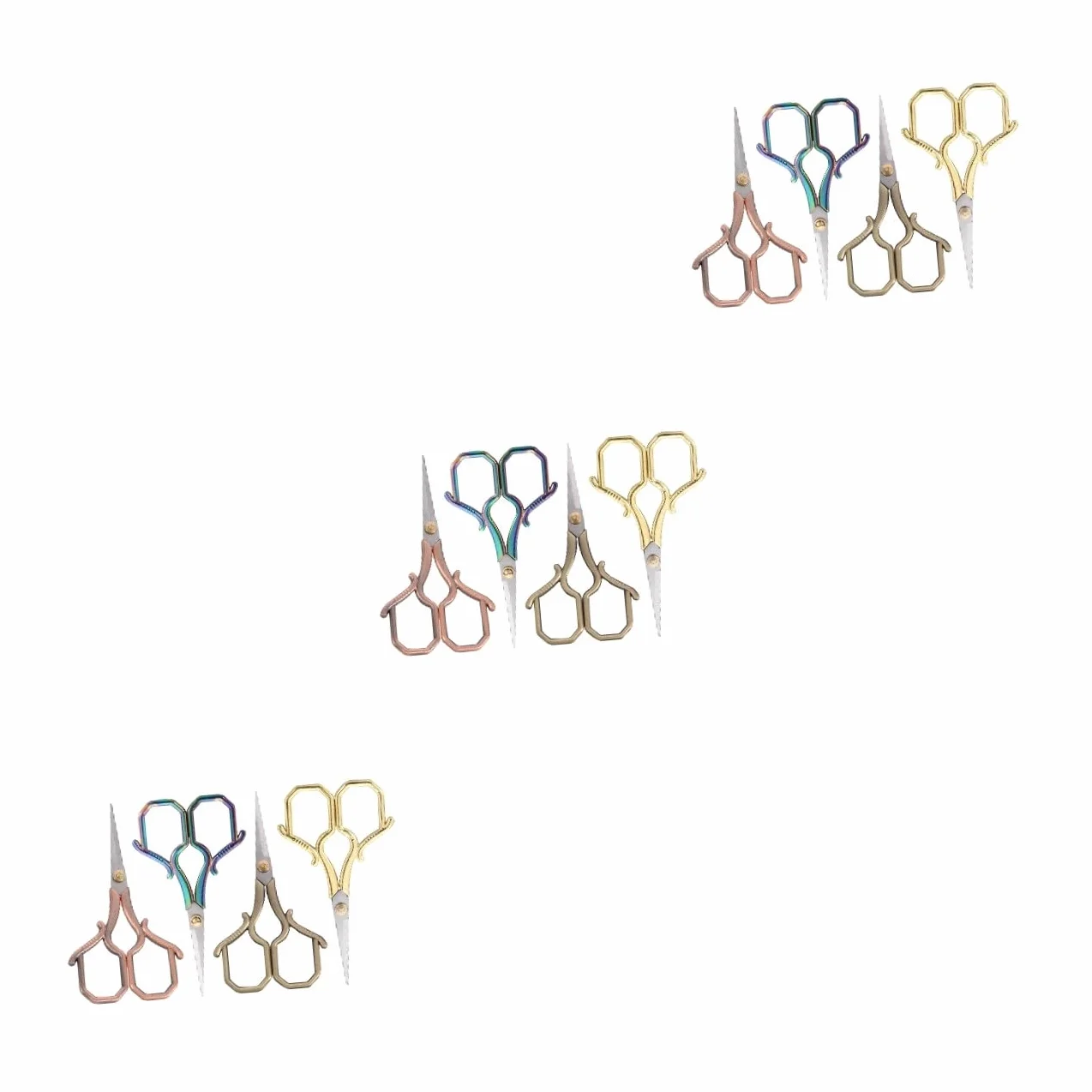 Operitacx 12piezas Tijeras De Costura Vintage Para Bordar Pequeñas Tijeras De Manualidades Afiladas y Portátiles Para y
