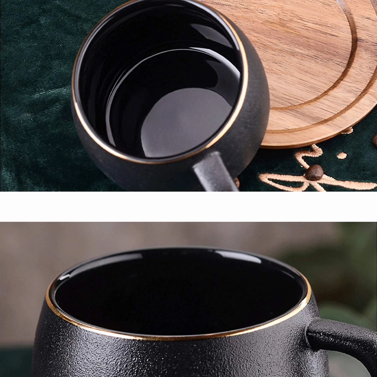 Taza De Café Conjunto De Taza De Café De Lujo Pequeño De Estilo Europeo, Taza De Agua De Cerámica Helada Retra, Taza De Té Especial De La Familia Con Bandeja Y Soporte De Metal (conjunto De 2, 4, 8 Pi