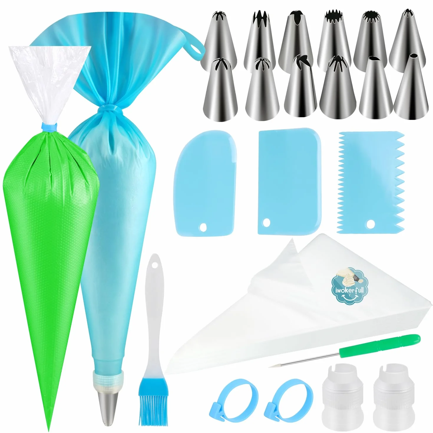 100 bolsas gruesas desechables para glaseado, bolsas de pastelería desechables de 12 pulgadas, resistentes y antiestallidos, para decoración de pasteles, para chocolate, glaseado real, cupcakes, crema