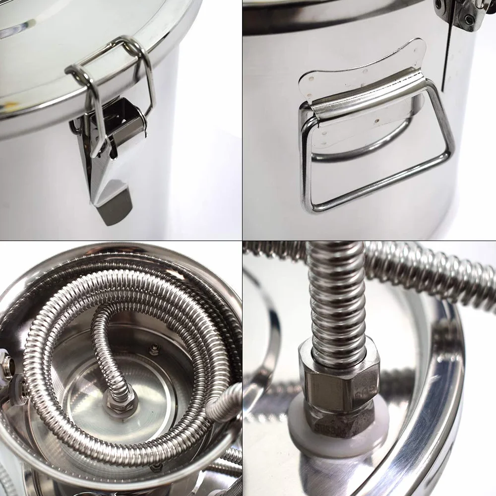 Kit de destilador de alcohol de 20 L Moonshine Still Home de acero inoxidable 304 para hacer vino con bomba