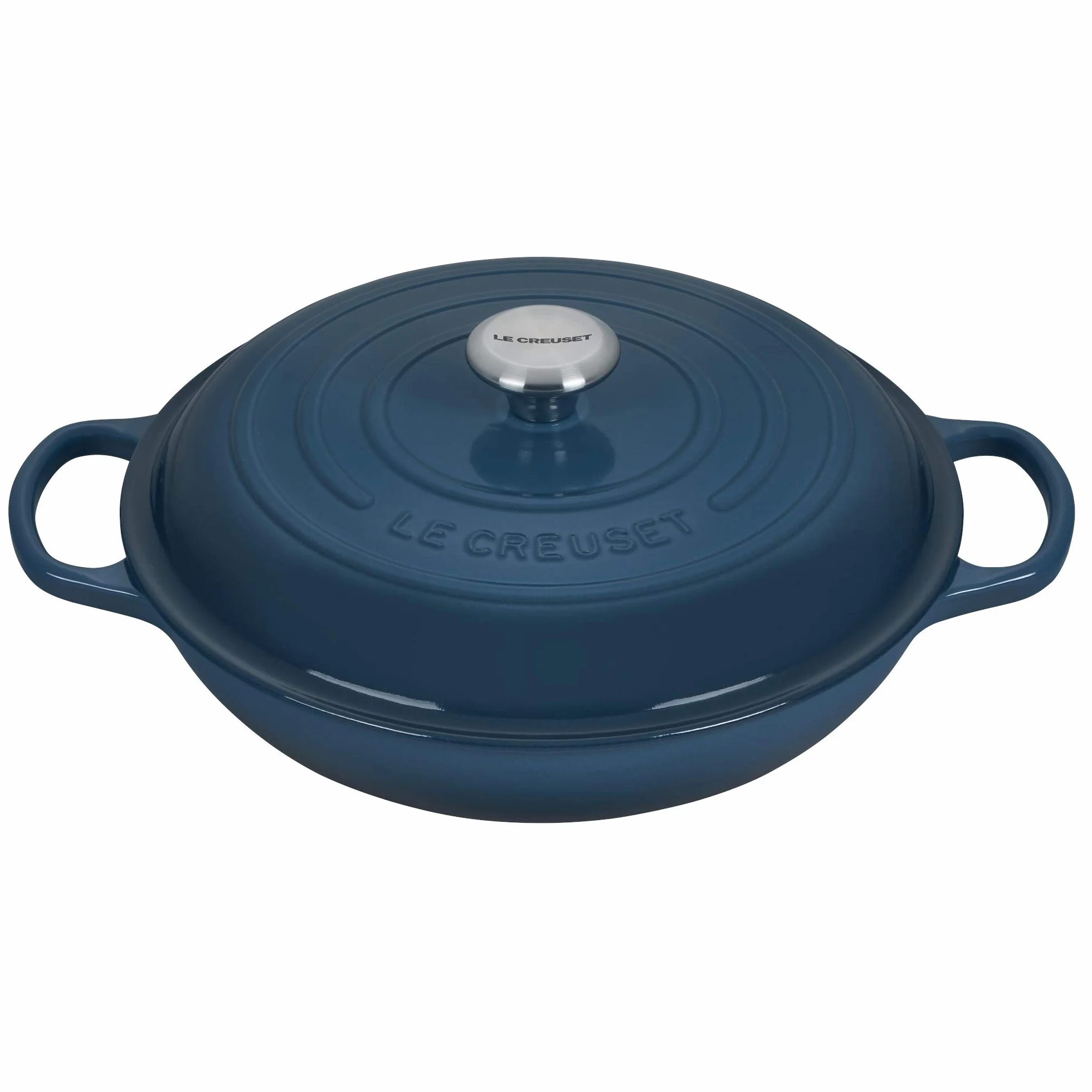 Le Creuset Cacerola baja de hierro fundido, 30 cm, 3, 5 L, Deep Teal, 21180306422430