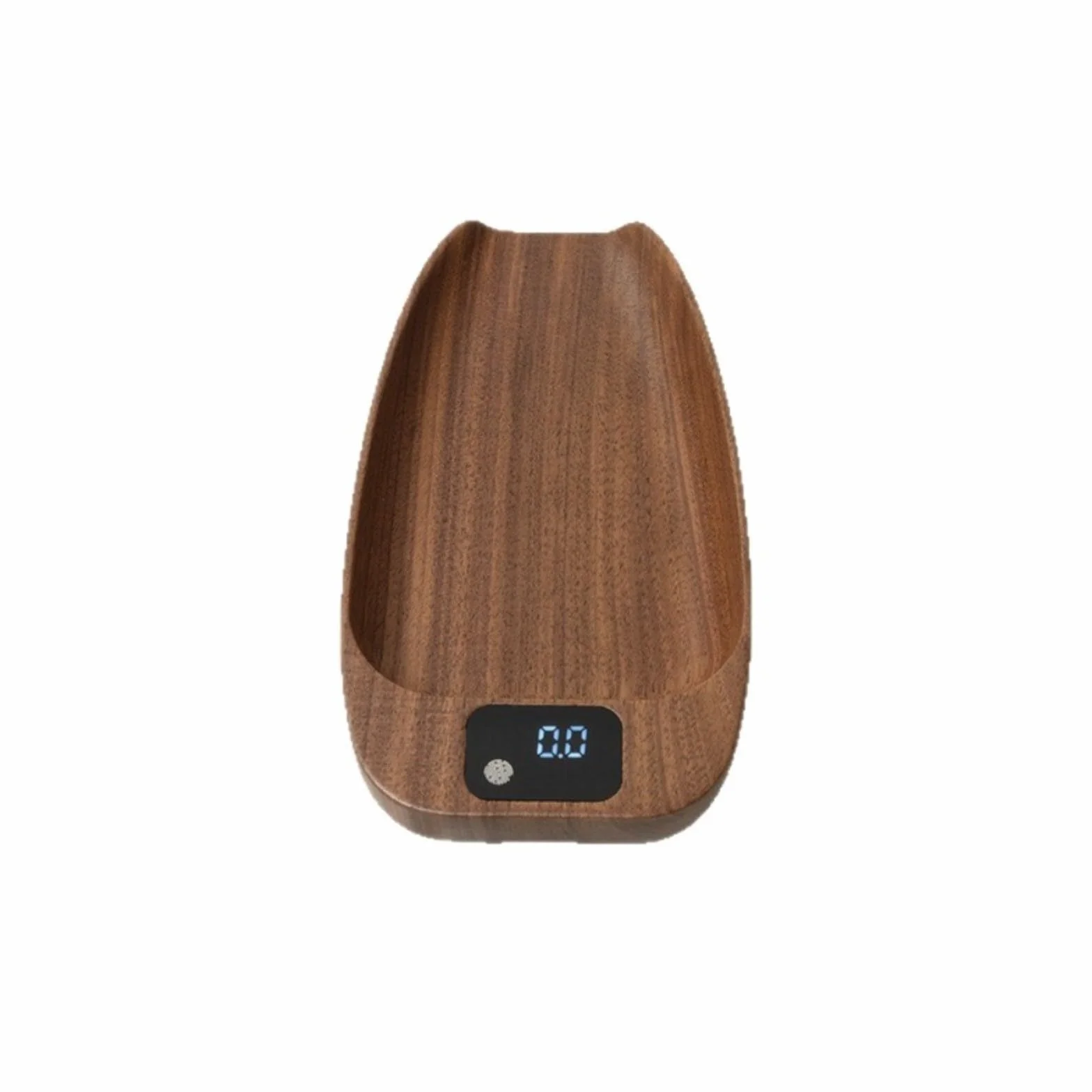 Báscula digital de café de madera de nogal para espresso, precisión de 0,1 g, rango de medición 0,3 – 200 g, indicador LED, operación con un botón, compacta para viajes y hogar,