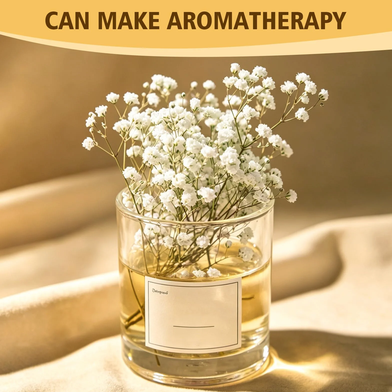 Gypsophila Blanca Natural Flores Secas Prensadas 50PCS para Decoración Joyería Manualidades Resina Tarjetas