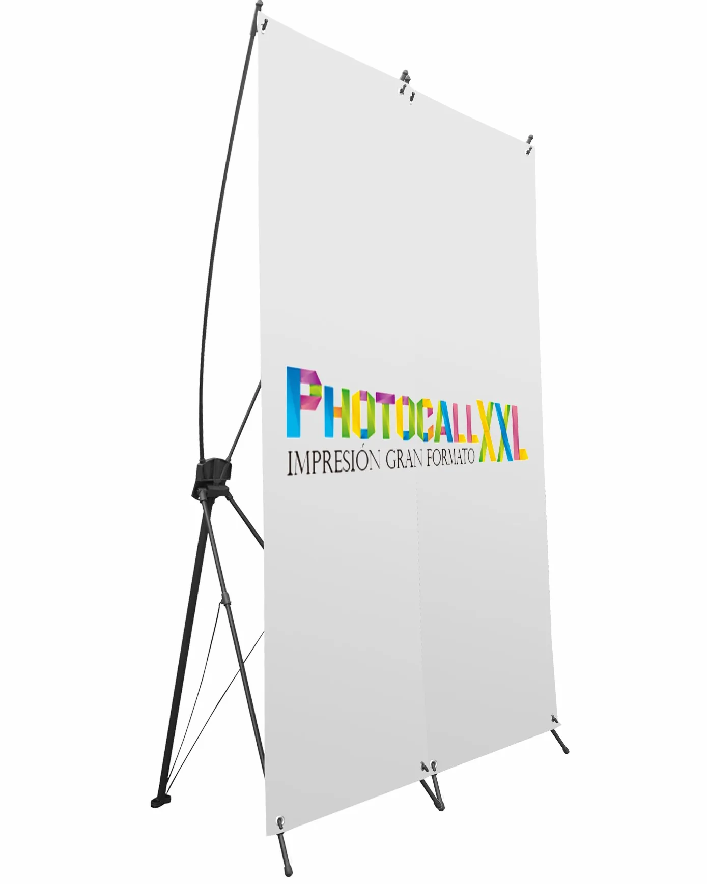 Oedim Photocall Flexible Personalizado 100% Talla XL con Soporte X 165x180 | Expositor publicitario Fabricado en Lona Impresa a Todo Color 1 Cara con ollados.