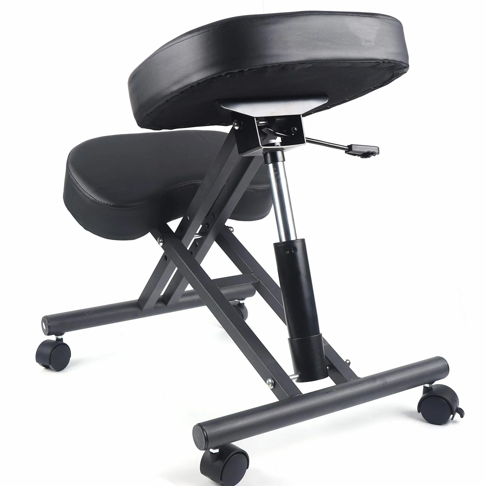 Silla de rodilla regulable en altura con 4 ruedas, taburete ergonómico para sentarse dinámicamente, alivia el dolor de espalda en la oficina y en casa, taburete flexible para rodillas