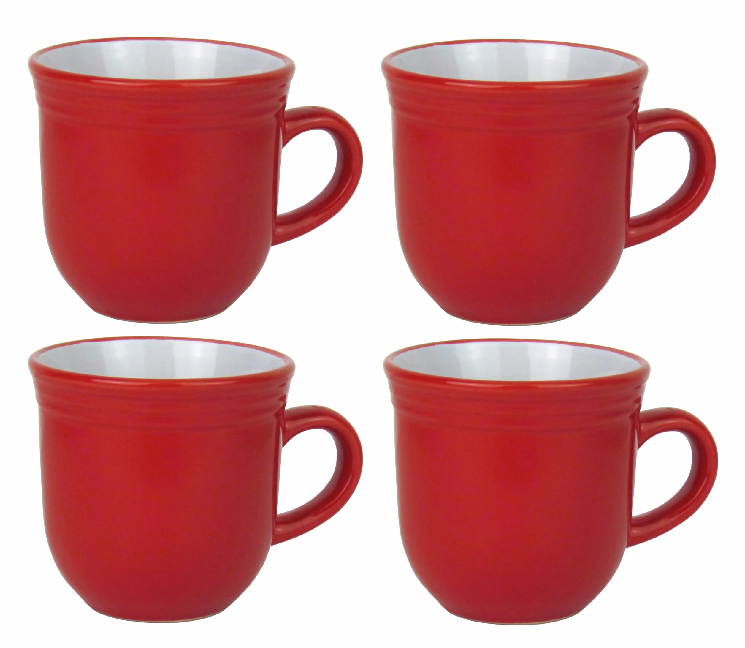 Retsch Arzberg Camden - Vajilla combinada (16 piezas, ahorro de espacio, apta para lavavajillas, microondas, resistente), color rojo