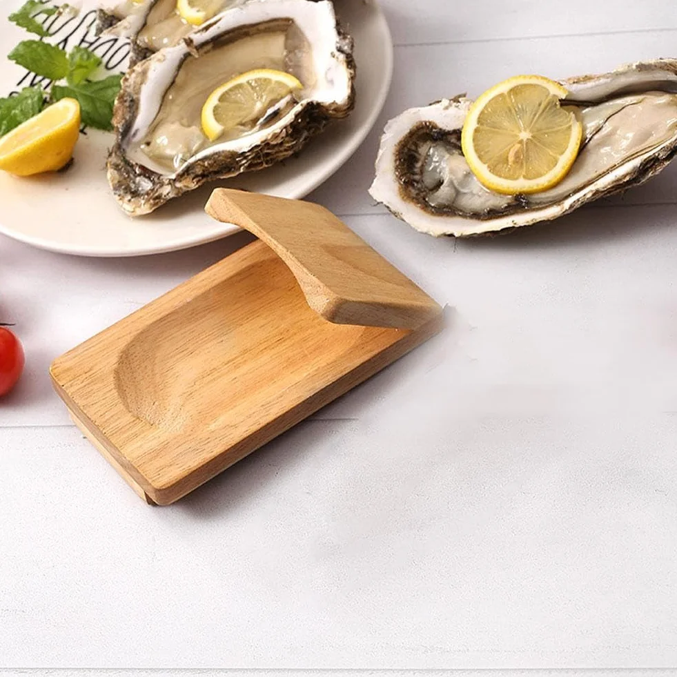 Abrazadera de ostras, abrazadera de ostras de madera, herramienta de abridor de ostras, herramienta de abridor de mariscos, abrazadera de madera para ostras de madera, kits de triturador