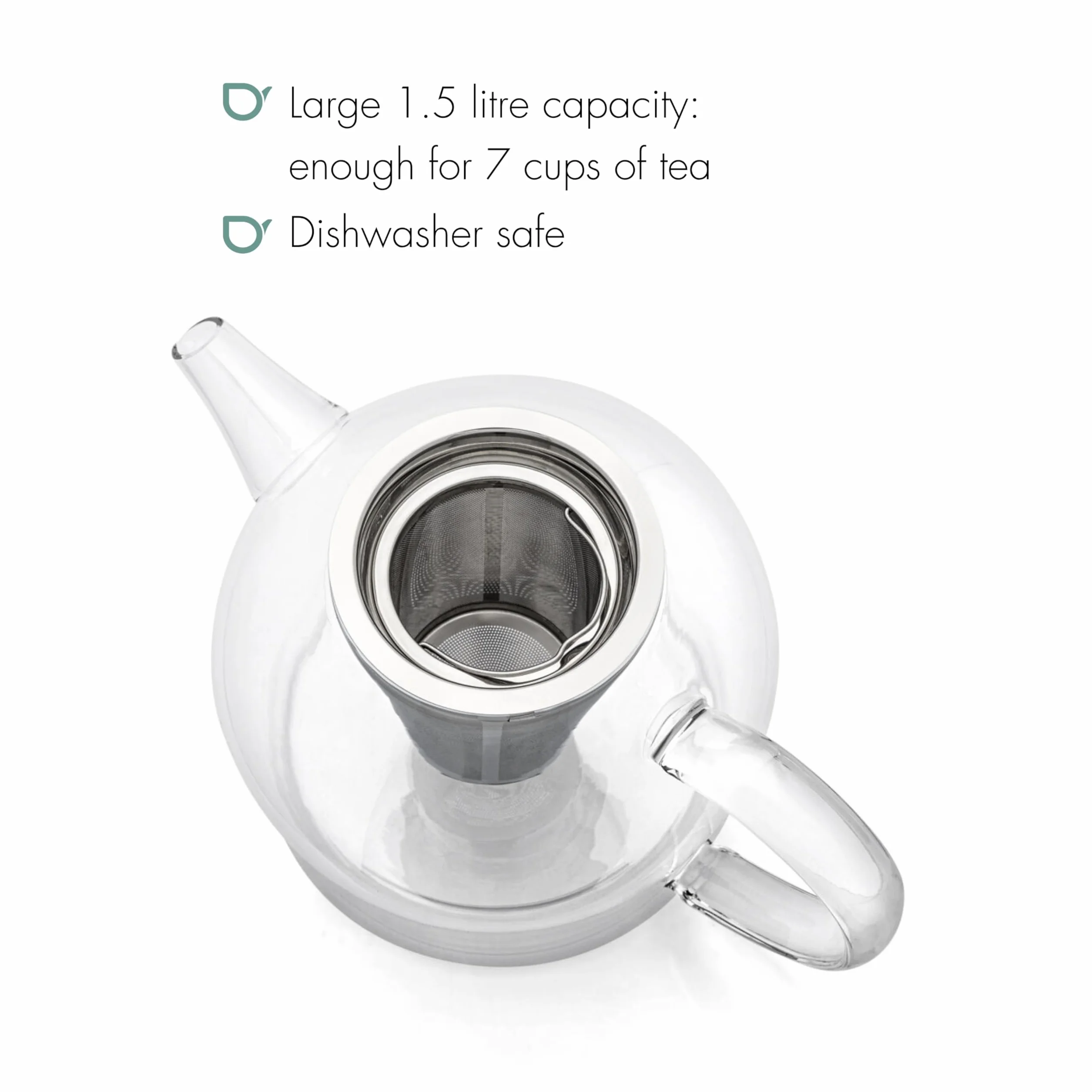 Bredemeijer - Tetera de cristal Minuet Santhee - 1,5 litros