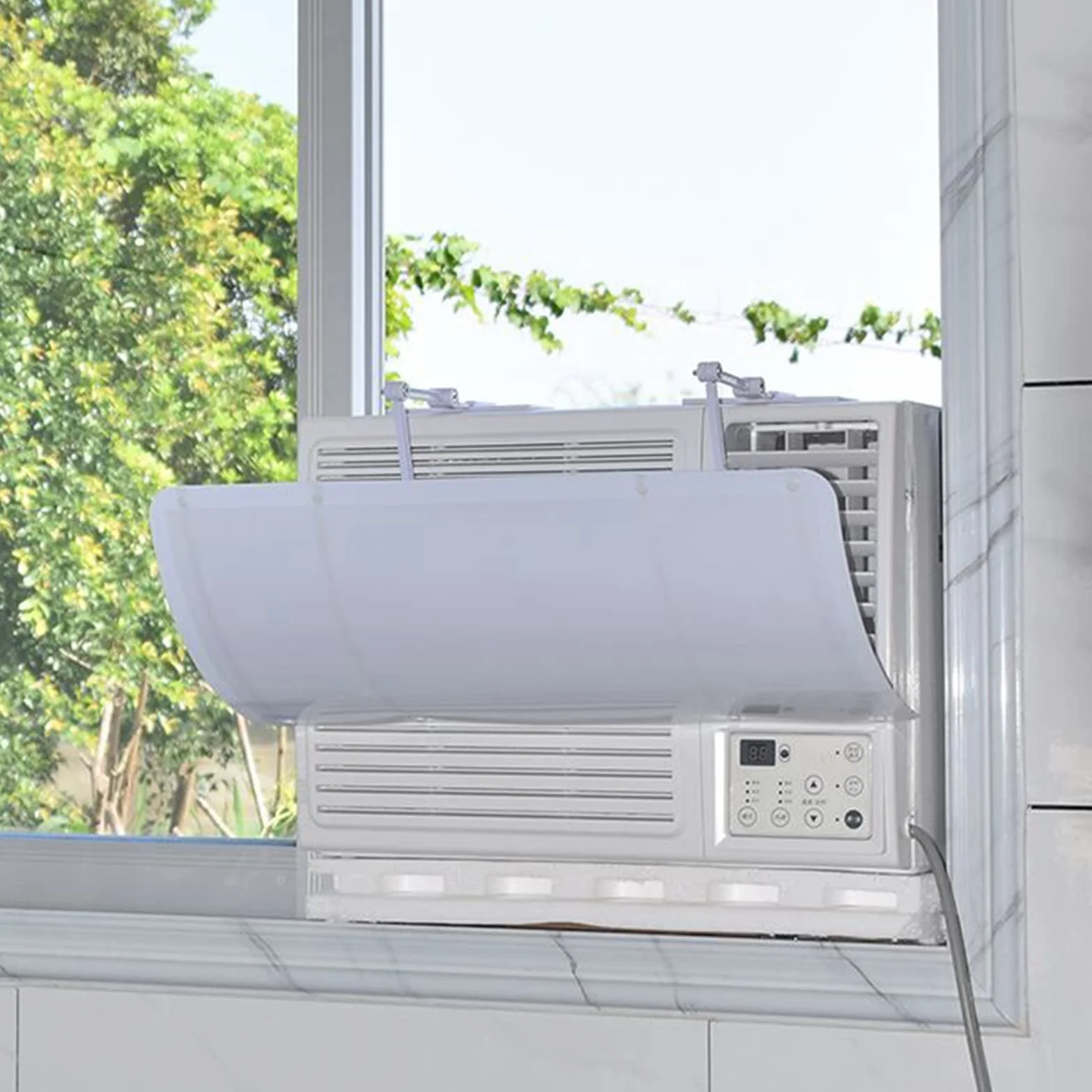 Deflector de aire, deflector de aire acondicionado para unidades de ventana, mejora la circulación de aire acondicionado y calefacción, disponible en invierno y verano.