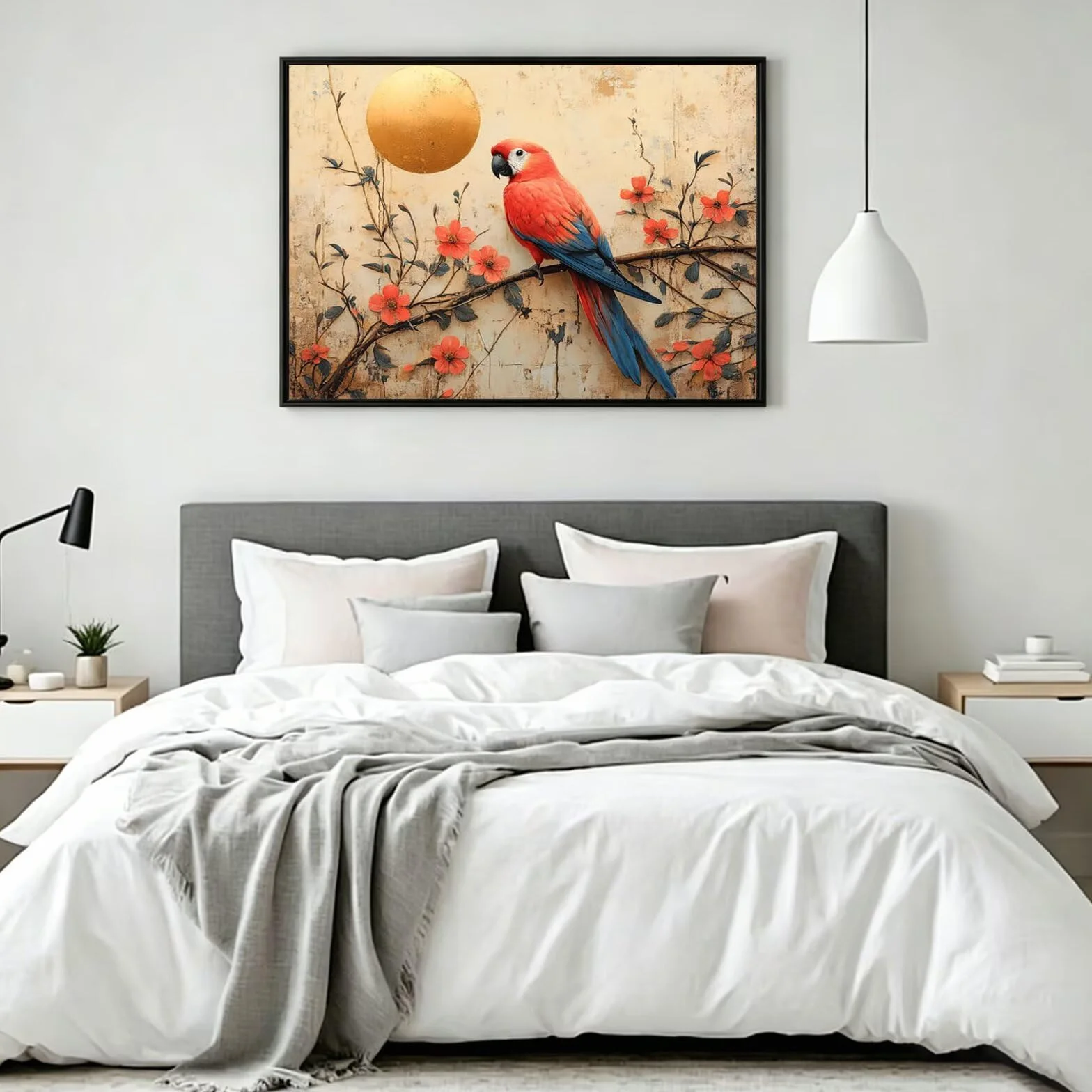 Pintar por Numeros loro Pinturas Acrilicas flor Pintura por Numeros Adultos DIY Lienzos para Pintar, Pintura Acrilica Manualidades, Decoración para Hogar, Regalos Cumpleaños, 70x90cm Sin Marco, q-922